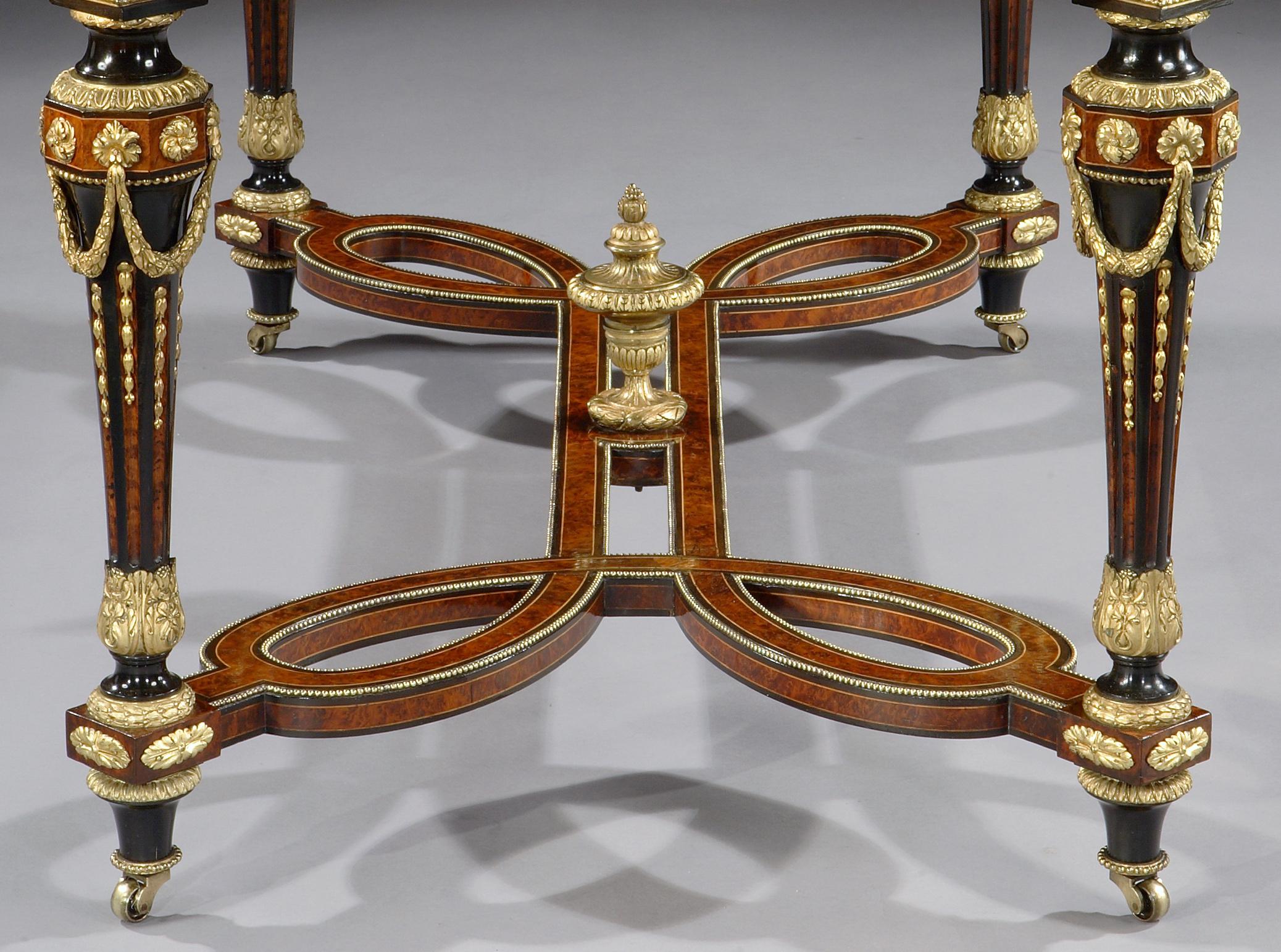 English Exceptional Ormolu-Mounted Centre Table Firmly Attributed to Holland & Sons