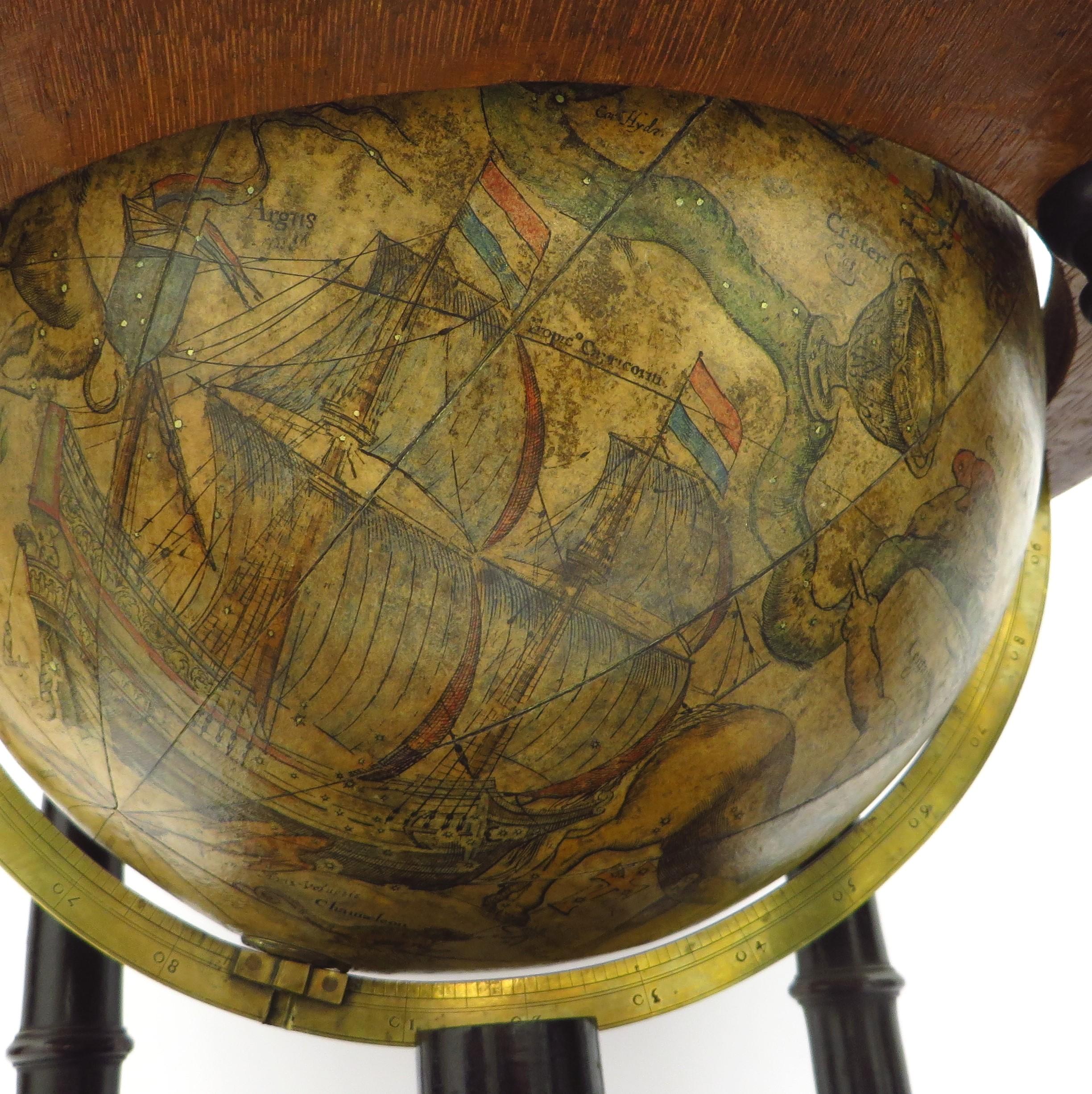         An exceptional pair of BLAEU table globes For Sale 12