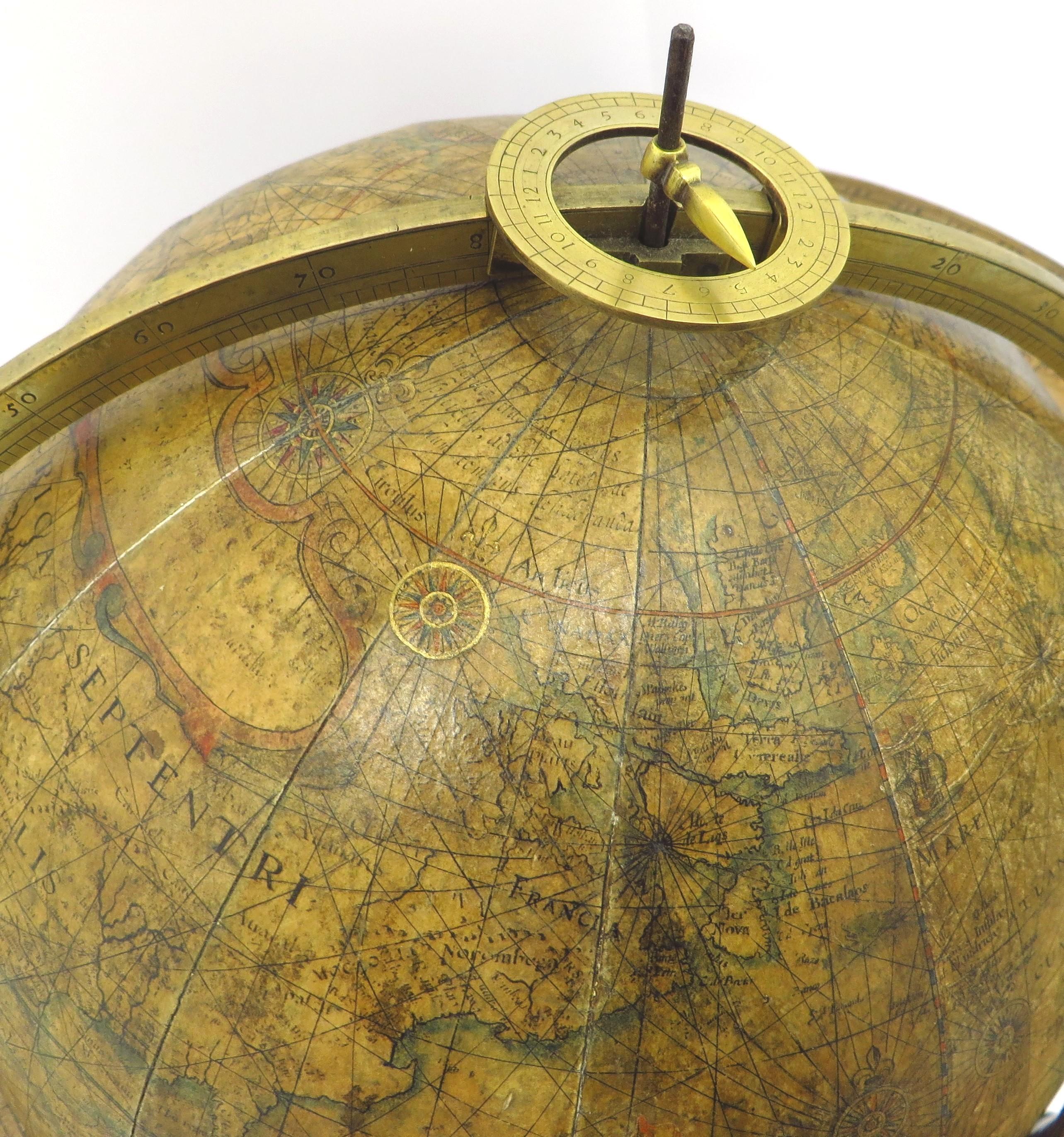 Amsterdam School         An exceptional pair of BLAEU table globes For Sale