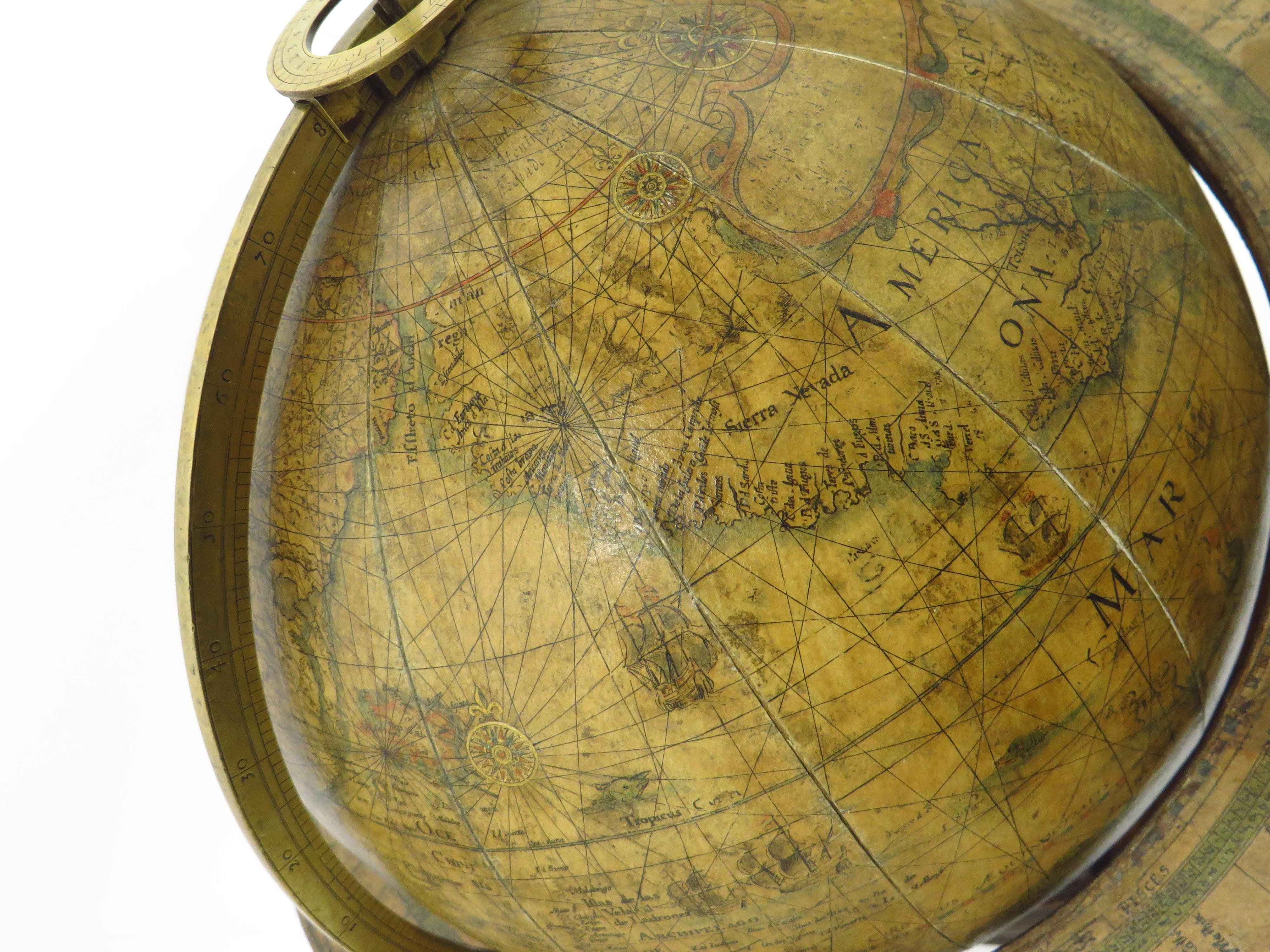         An exceptional pair of BLAEU table globes For Sale 1
