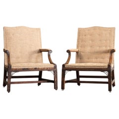 An Exceptional Pair of Early George III Mahogany Gainsborough Chairs