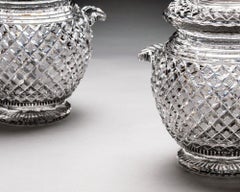 An Exceptional Pair of Regency Cut Glass Ice Buckets