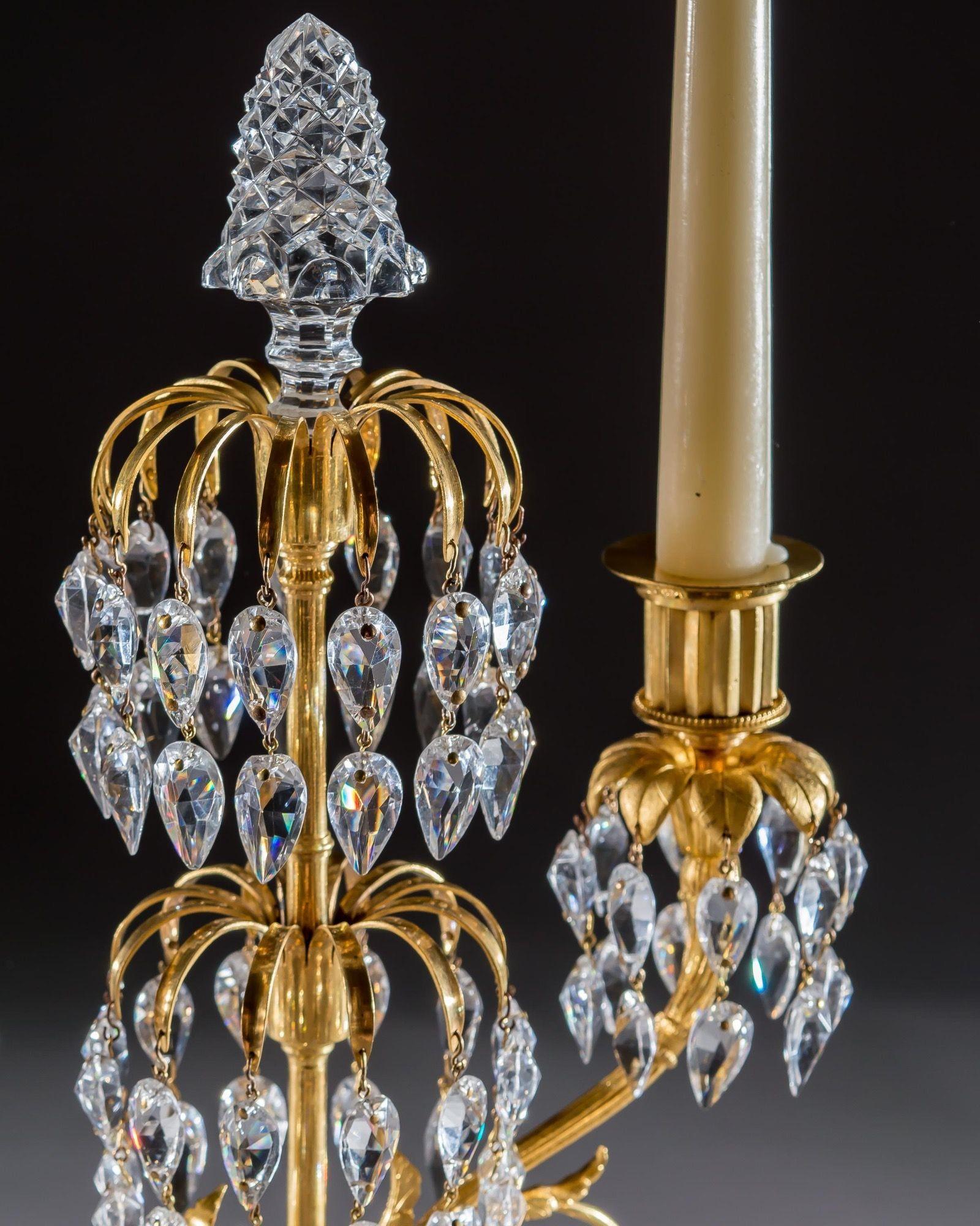 An Exceptional Pair Of Regency Temple Candelabras In Good Condition In Steyning, West sussex