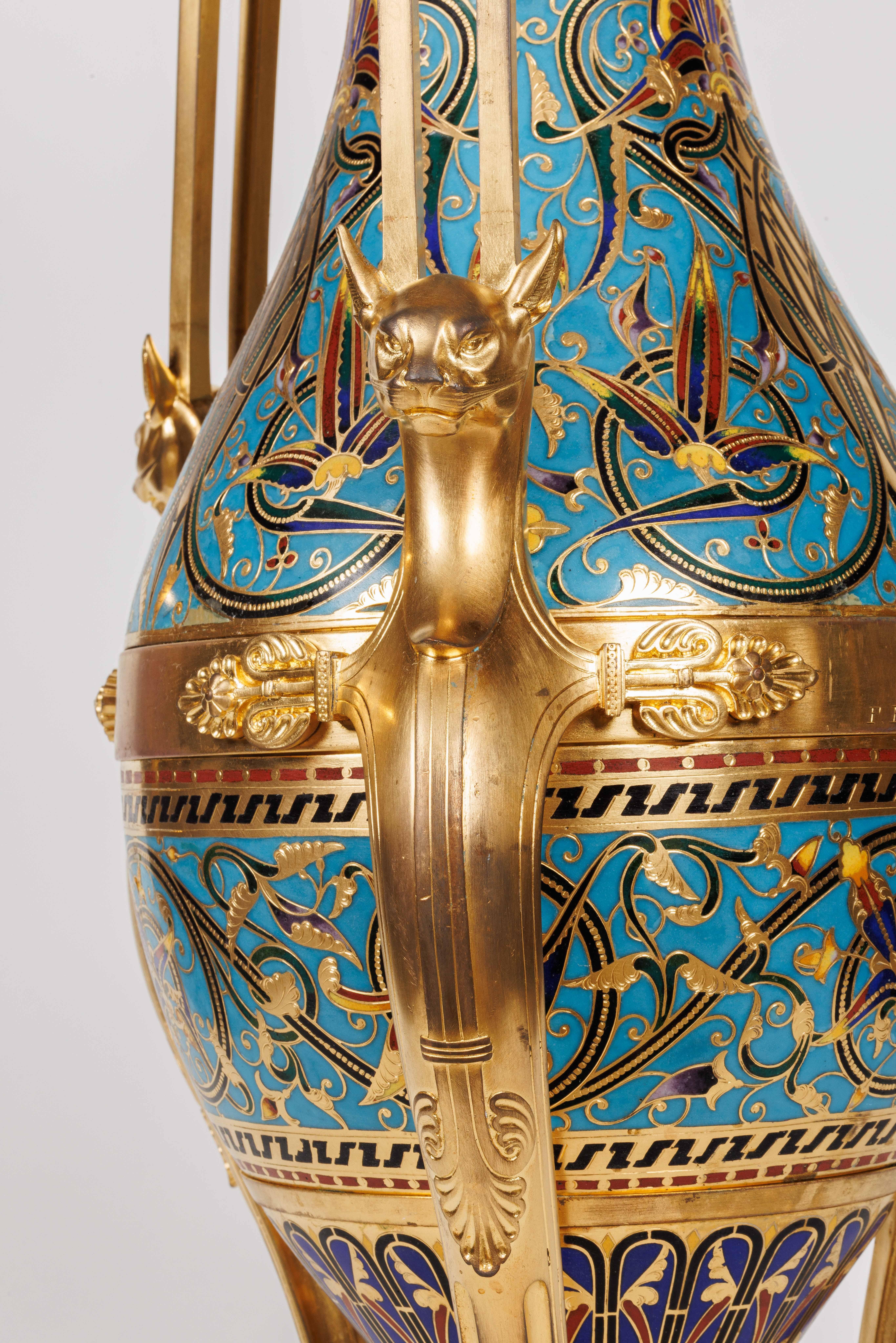 Außergewöhnliches Vasenpaar von Louis Constant Sevin und Ferdinand Barbedienne 3