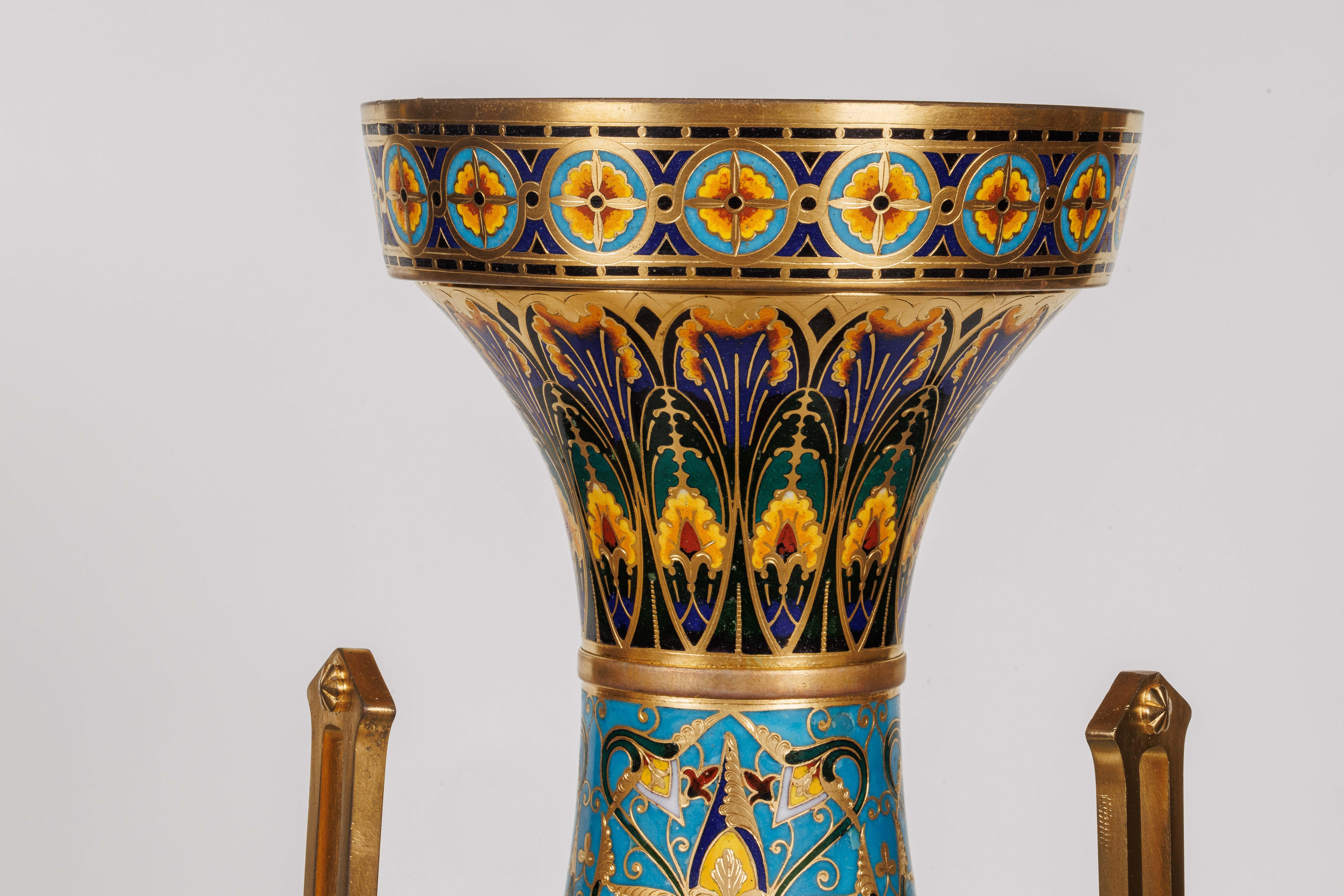 Exceptional Pair of Vases by Louis Constant Sevin and Ferdinand Barbedienne 7