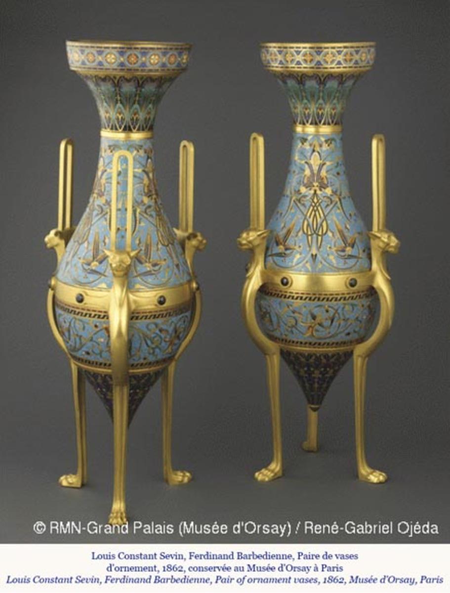 Exceptionnelle paire de vases de Louis Constant Sevin et Ferdinand Barbedienne 12