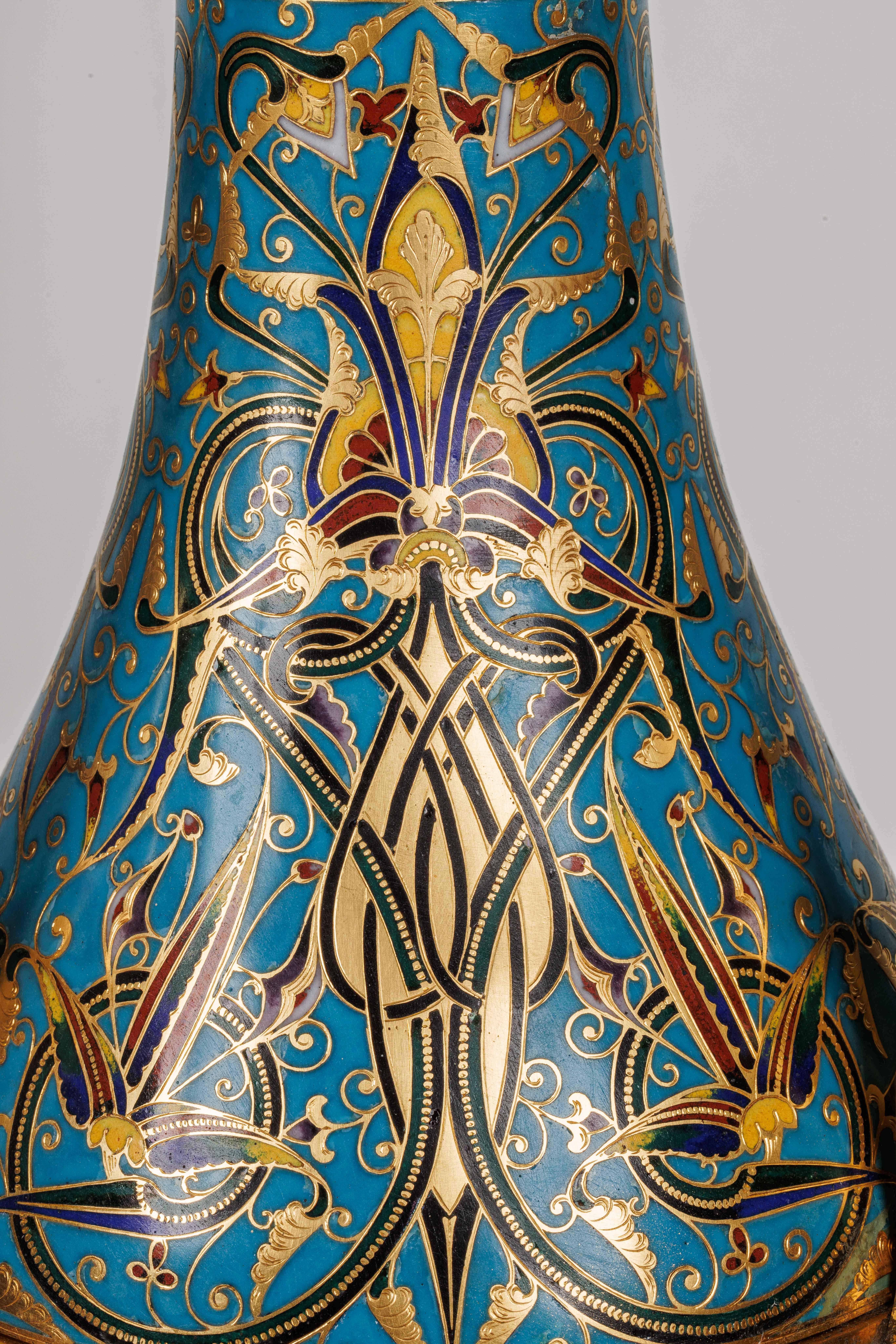 Außergewöhnliches Vasenpaar von Louis Constant Sevin und Ferdinand Barbedienne (Napoleon III.)