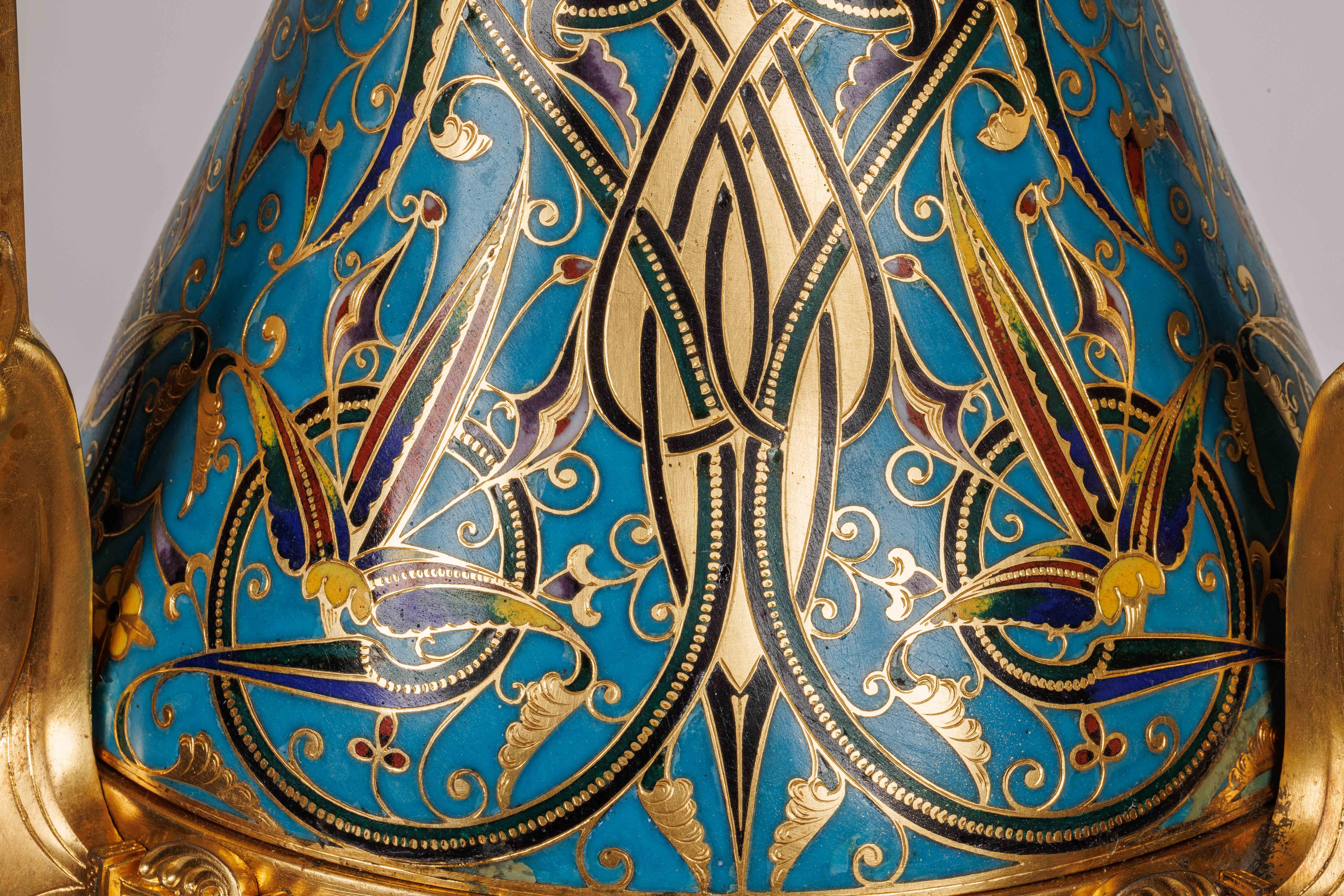 Außergewöhnliches Vasenpaar von Louis Constant Sevin und Ferdinand Barbedienne (Französisch)
