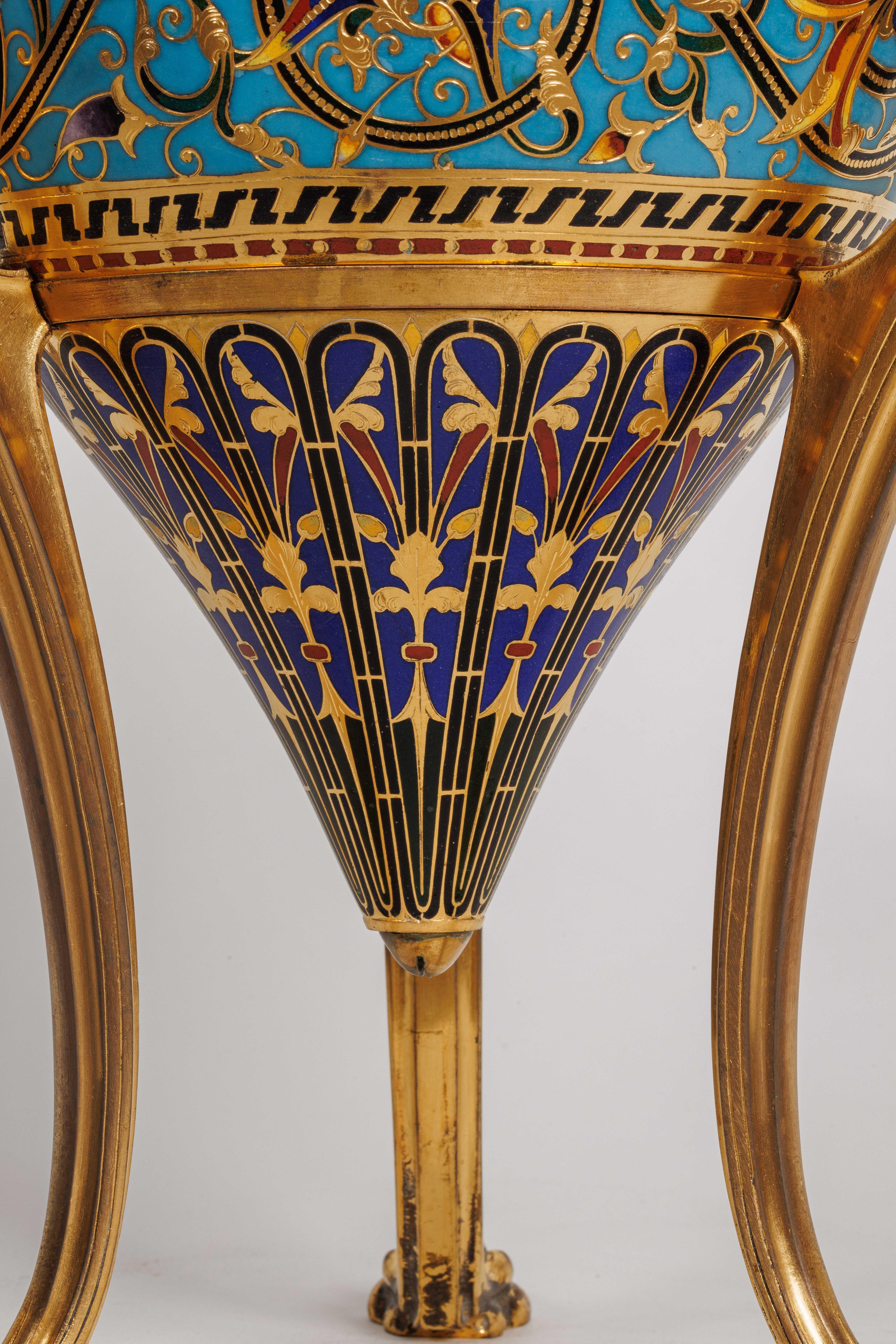 Außergewöhnliches Vasenpaar von Louis Constant Sevin und Ferdinand Barbedienne 1