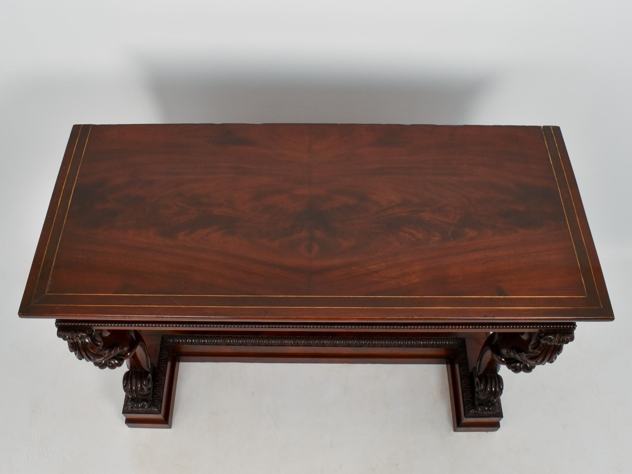 XIXe siècle Exceptionnelle paire de tables console en acajou William IV, vers 1840 en vente