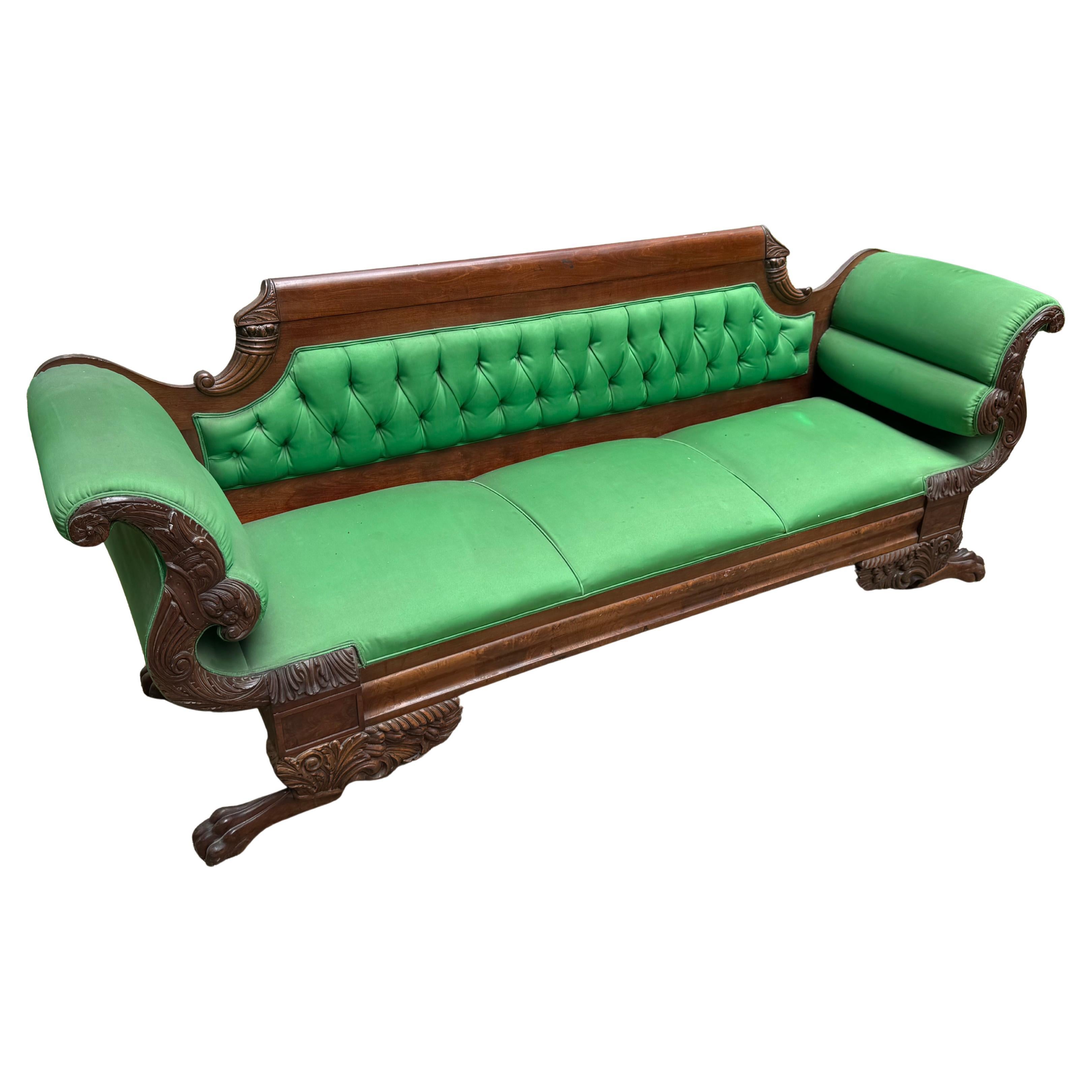 Fédéral Exceptionnel canapé fédéral de Philadelphie, vers 1820-1830 en vente