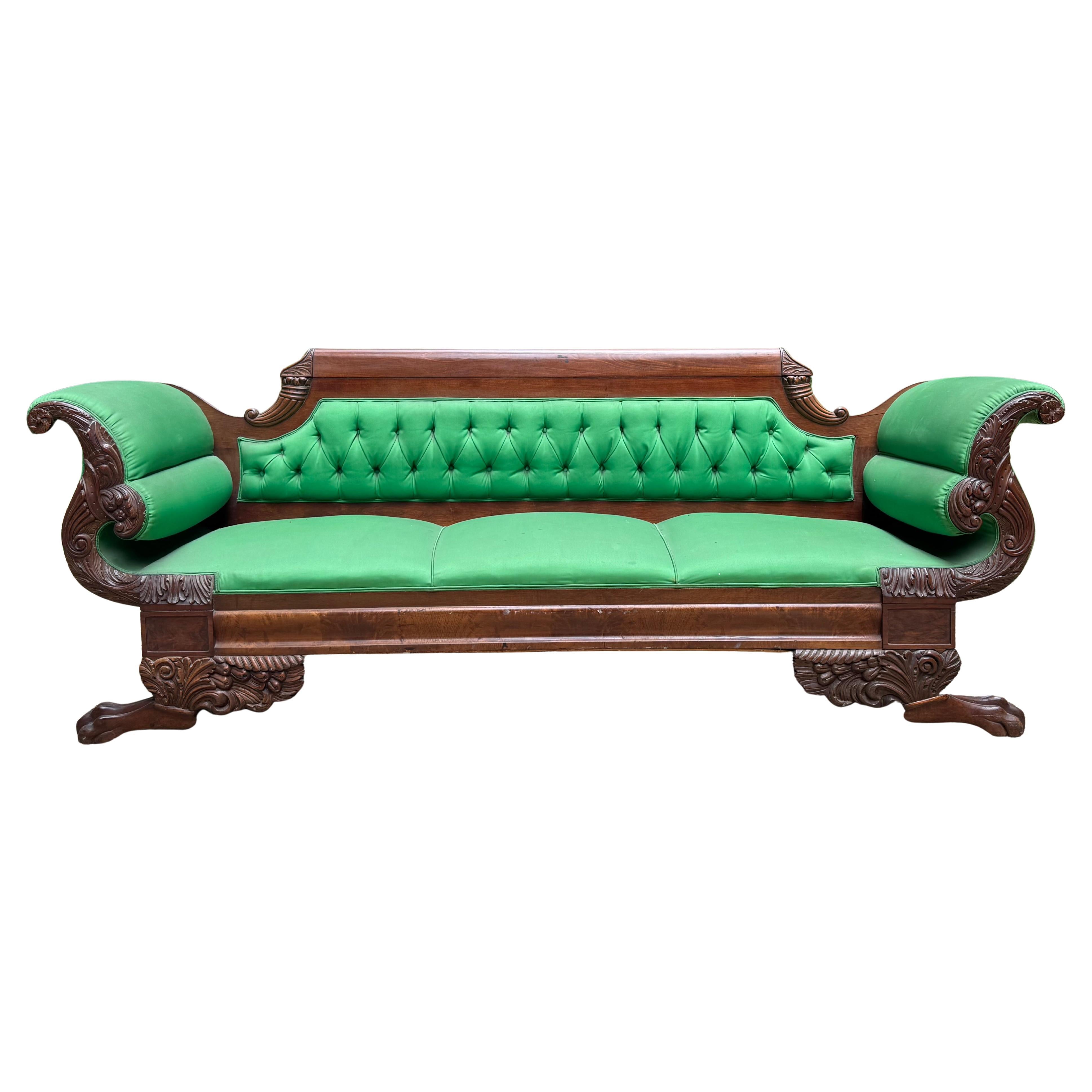 Américain Exceptionnel canapé fédéral de Philadelphie, vers 1820-1830 en vente