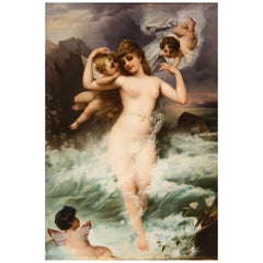 Antique Exceptional Quality Berlin KPM Porcelain Plaque "Venus and Cupids"