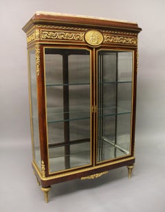 Exceptional Quality Late 19th Century Gilt Bronze Mounted Vitrine