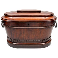 An Exceptional Regency Mahogany Oval Wine Cooler