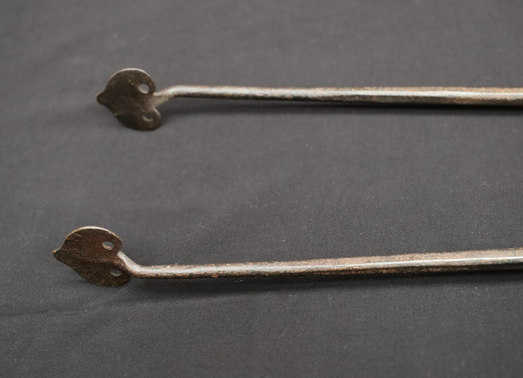 Other An Exceptional Set of Aesthetic Movement Wrought-Iron Fire Tools with Scrollwork For Sale
