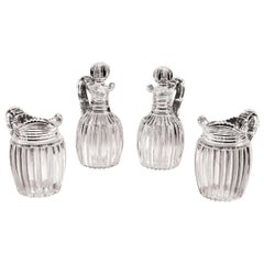 Excepcional conjunto de jarras de cristal tallado para pilares y limas de John Blades