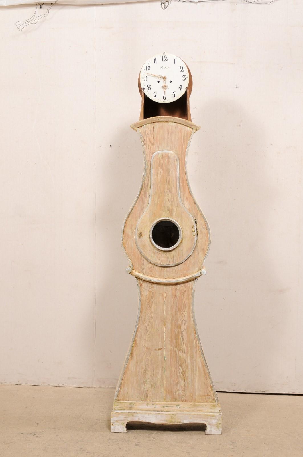Exceptional Swedish Mora Floor Clock w/Original Metal Face, 19th Century 1