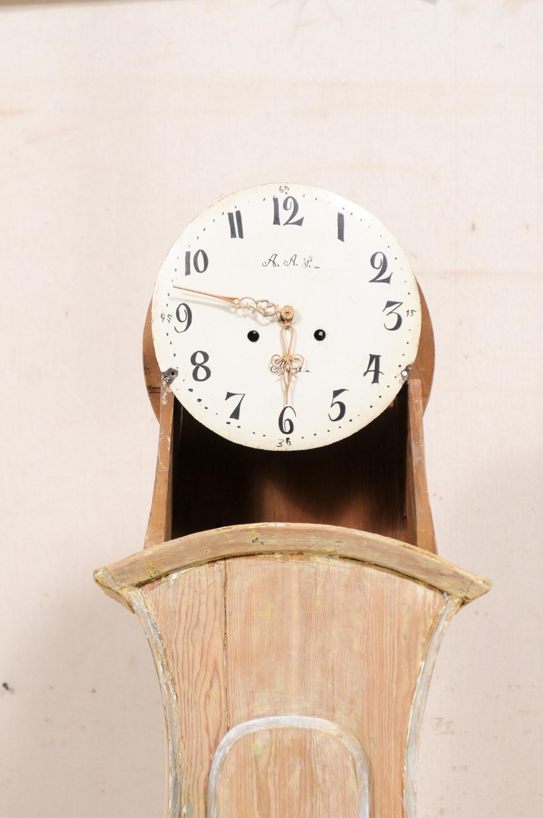 Exceptional Swedish Mora Floor Clock w/Original Metal Face, 19th Century 2
