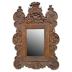 An Exceptionally Carved Qing Dynasty Hardwood Chinese Export Mirror