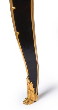 A 19th Century Black Lacquered and Ormolu-Mounted Bureauplat