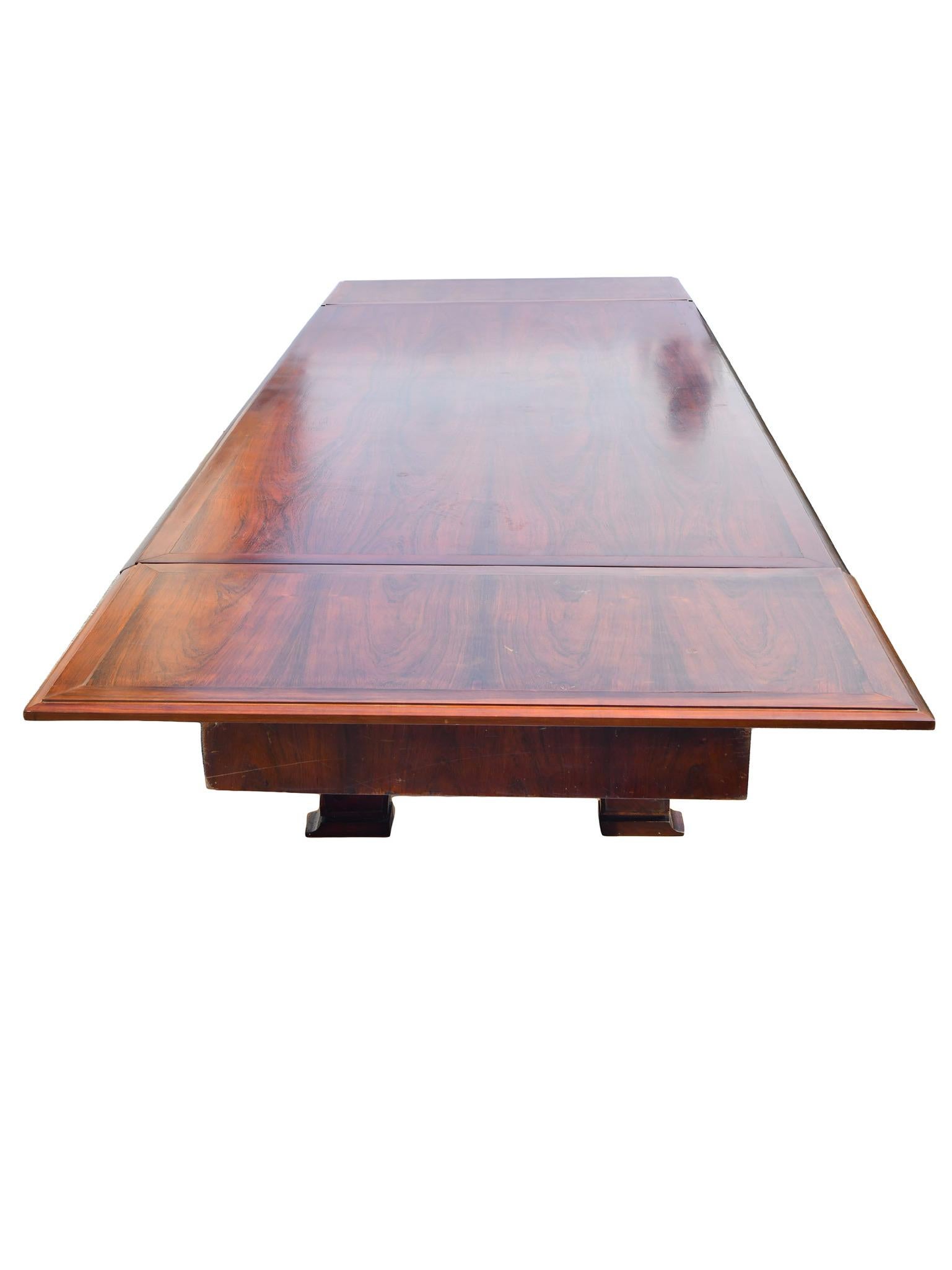 French Exceptionally Grand and Large Napoleon III Mahogany Conference/Dinning Table For Sale