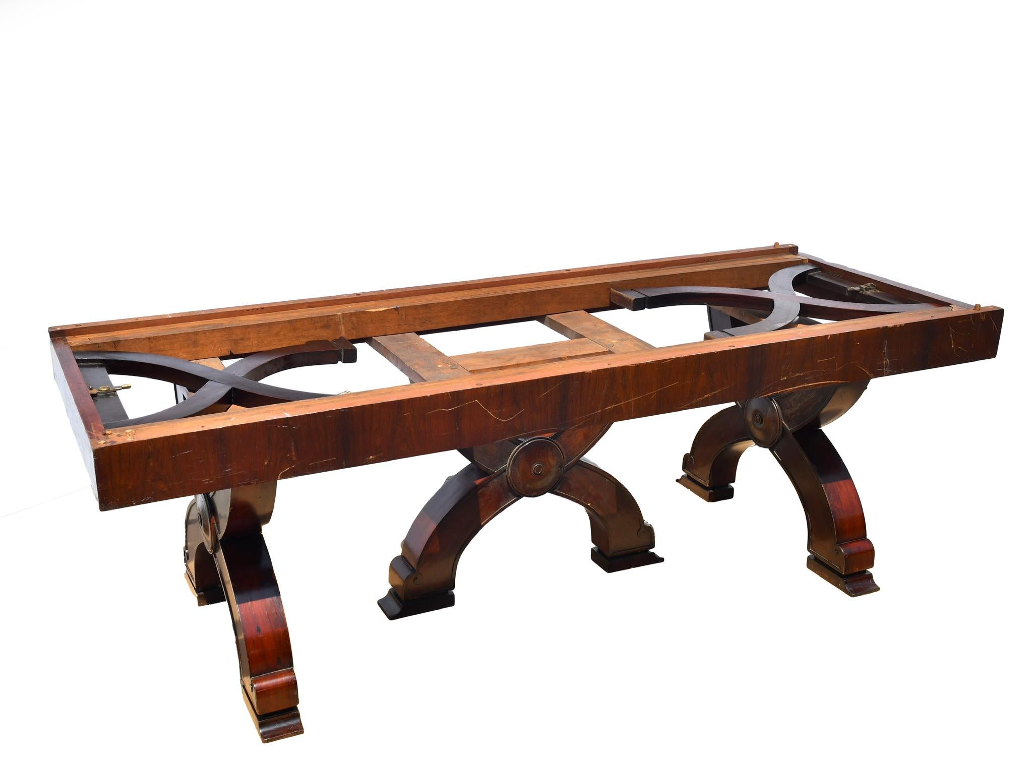 Hand-Crafted Exceptionally Grand and Large Napoleon III Mahogany Conference/Dinning Table For Sale