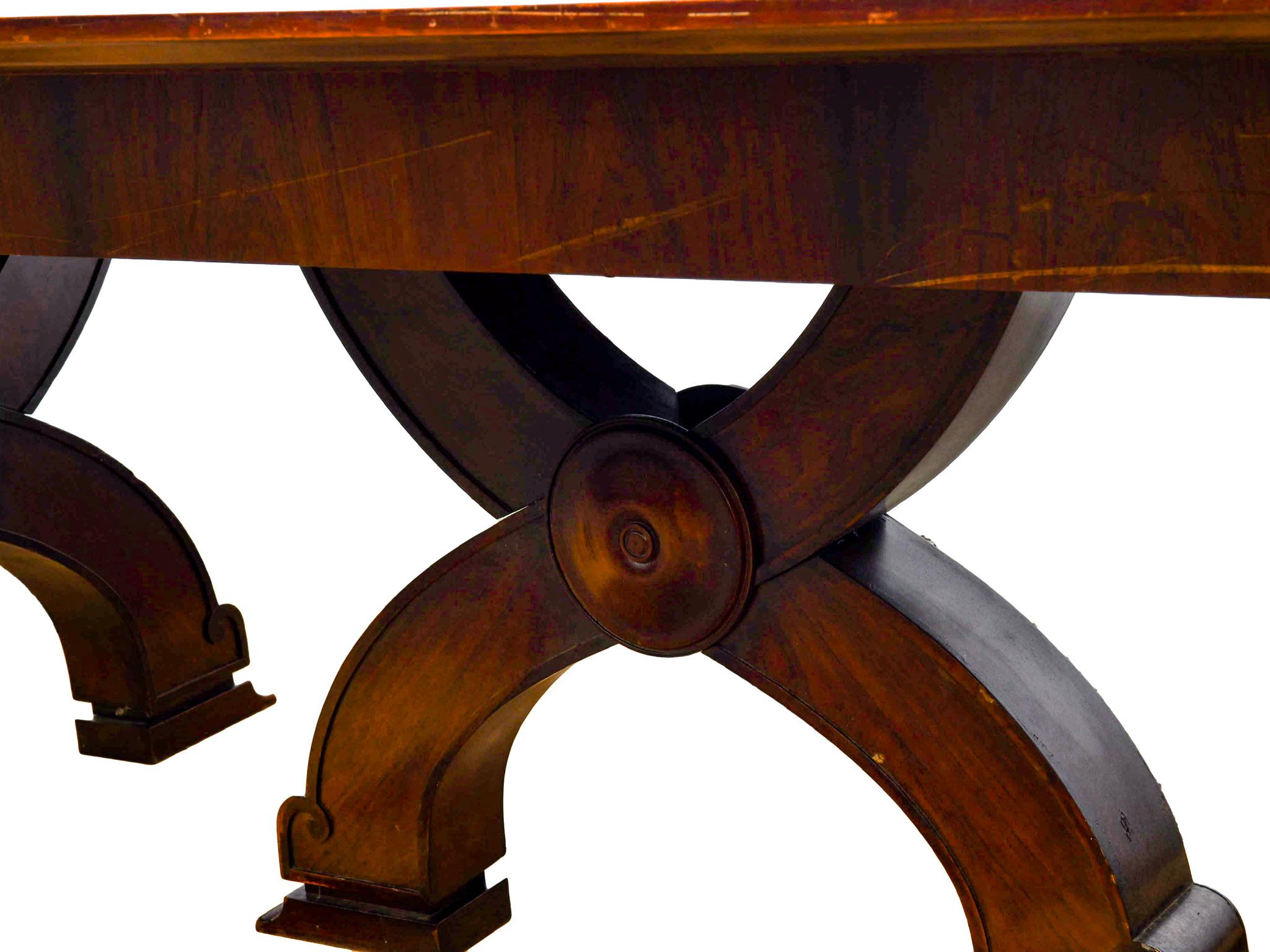 Exceptionally Grand and Large Napoleon III Mahogany Conference/Dinning Table For Sale 1