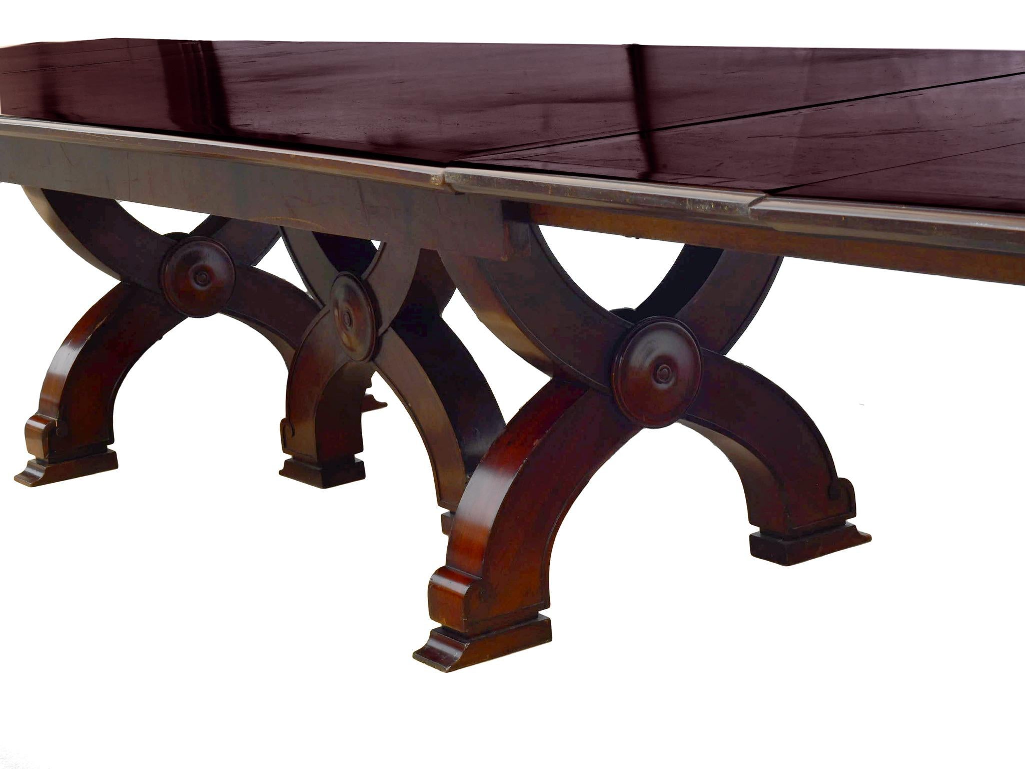 Exceptionally Grand and Large Napoleon III Mahogany Conference/Dinning Table For Sale 2