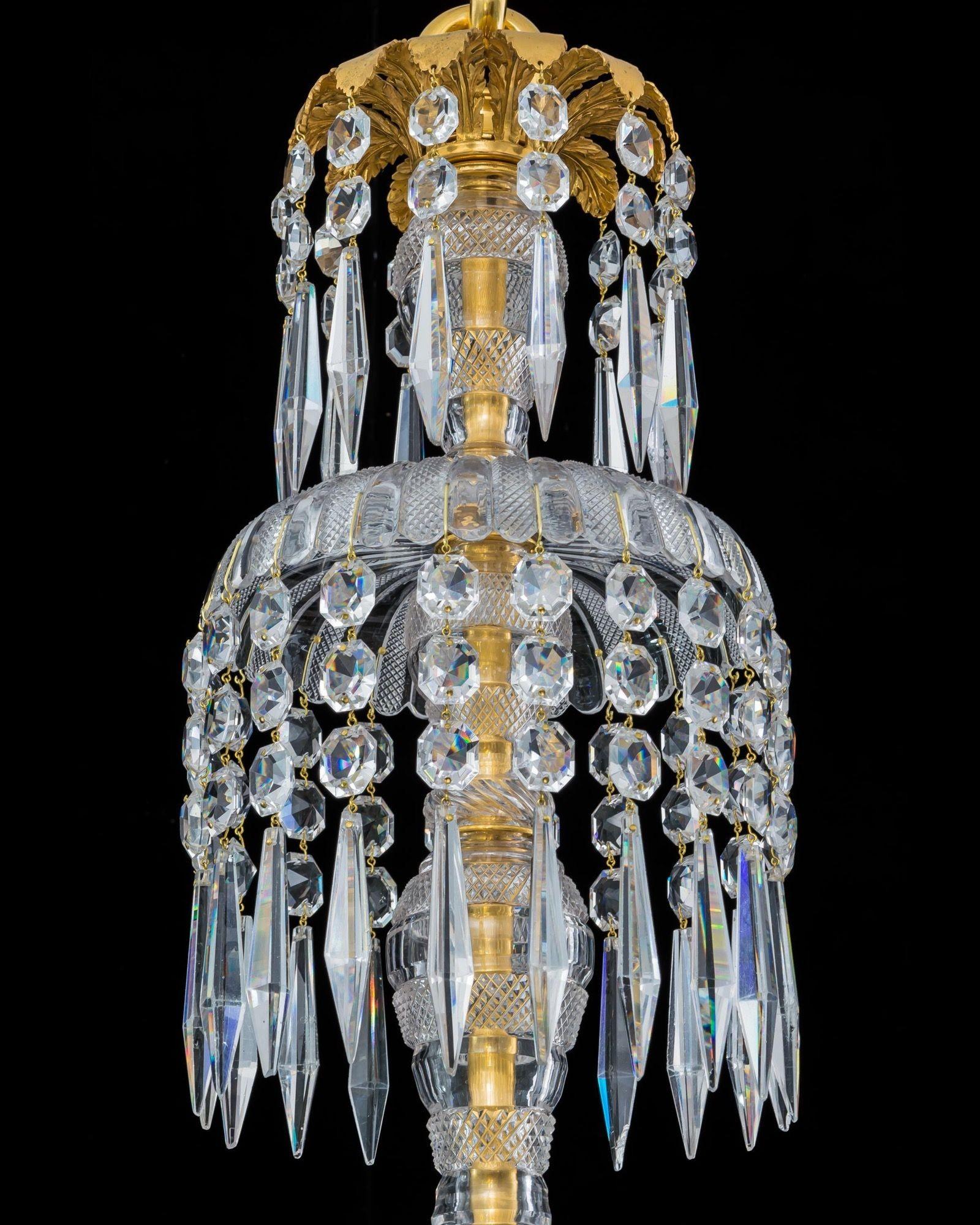Außergewöhnlich großer 12-Licht-Regency-Kronleuchter, John Blades zugeschrieben (Englisch) im Angebot