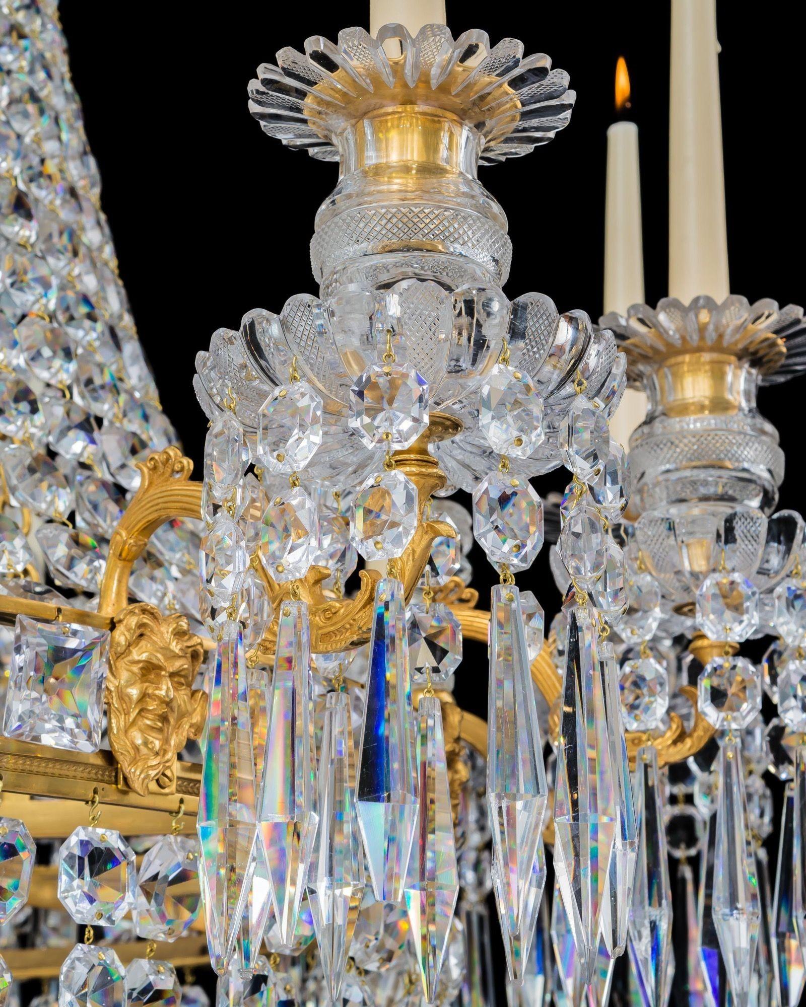 An Exceptionally Large 12 Light Regency Chandelier Attributed To John Blades For Sale 2
