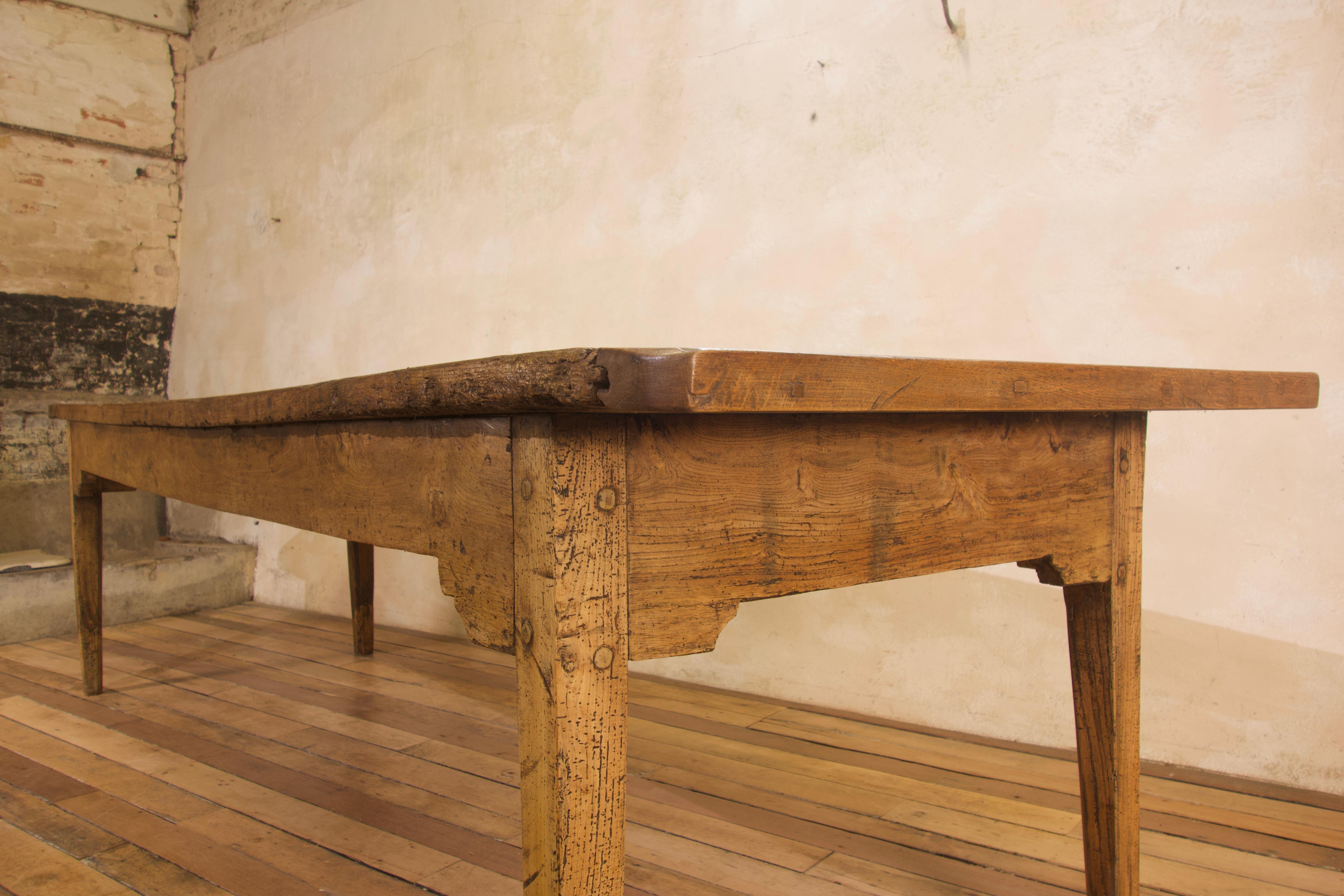 Exceptionally Large 18th Century Country Elm Farmhouse Dining Table 7
