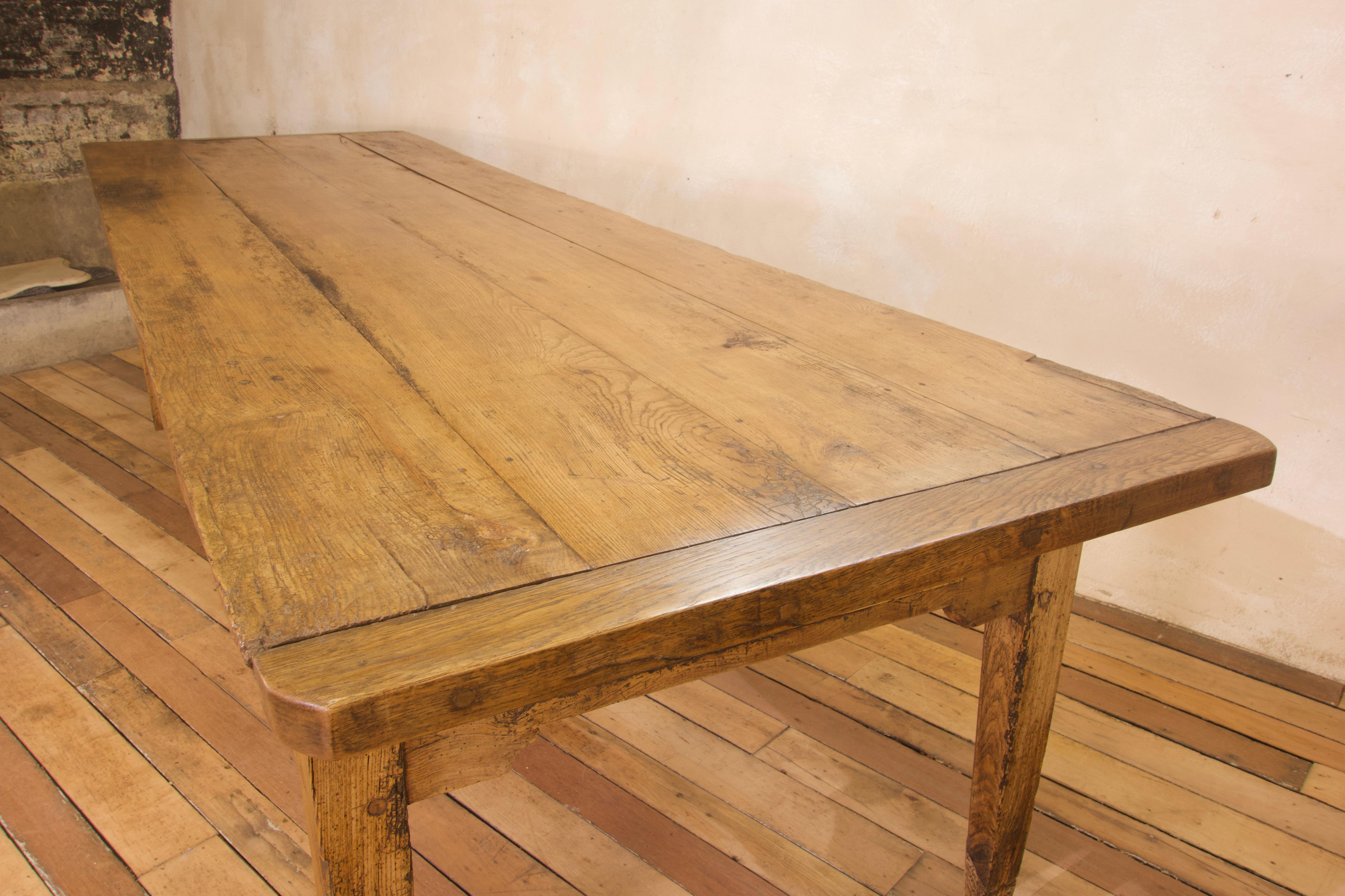 Exceptionally Large 18th Century Country Elm Farmhouse Dining Table 11