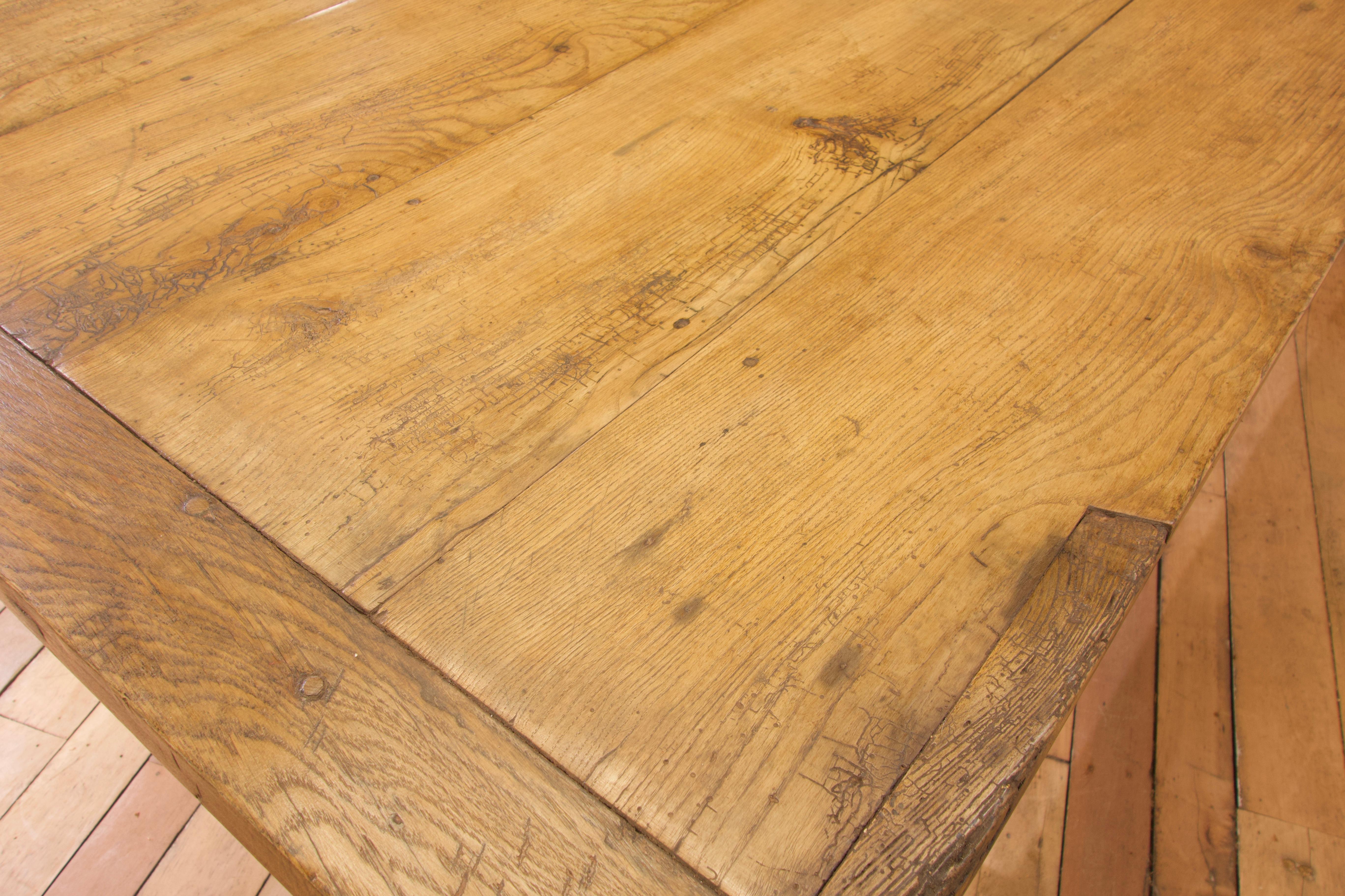 Exceptionally Large 18th Century Country Elm Farmhouse Dining Table 13