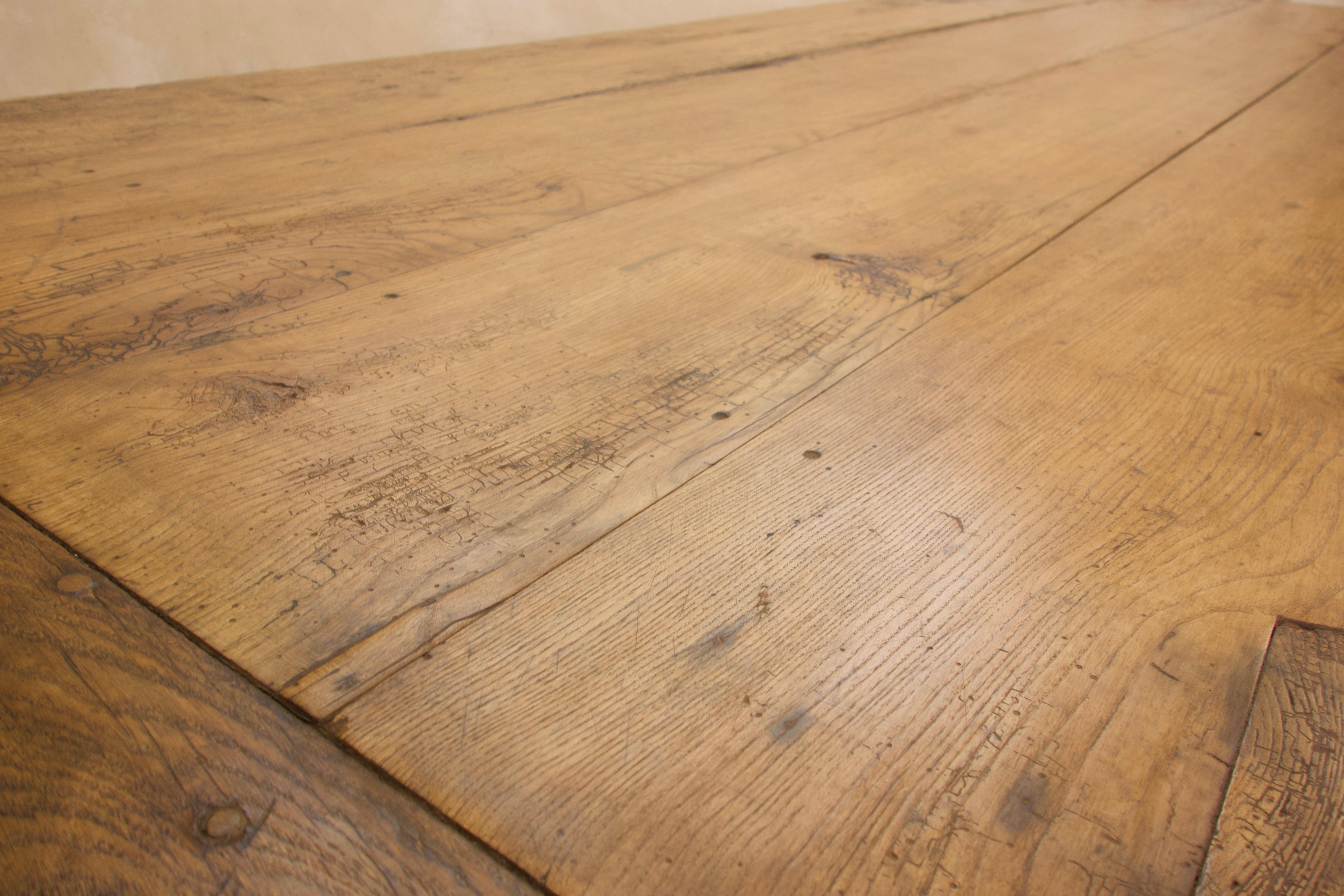 Exceptionally Large 18th Century Country Elm Farmhouse Dining Table 3