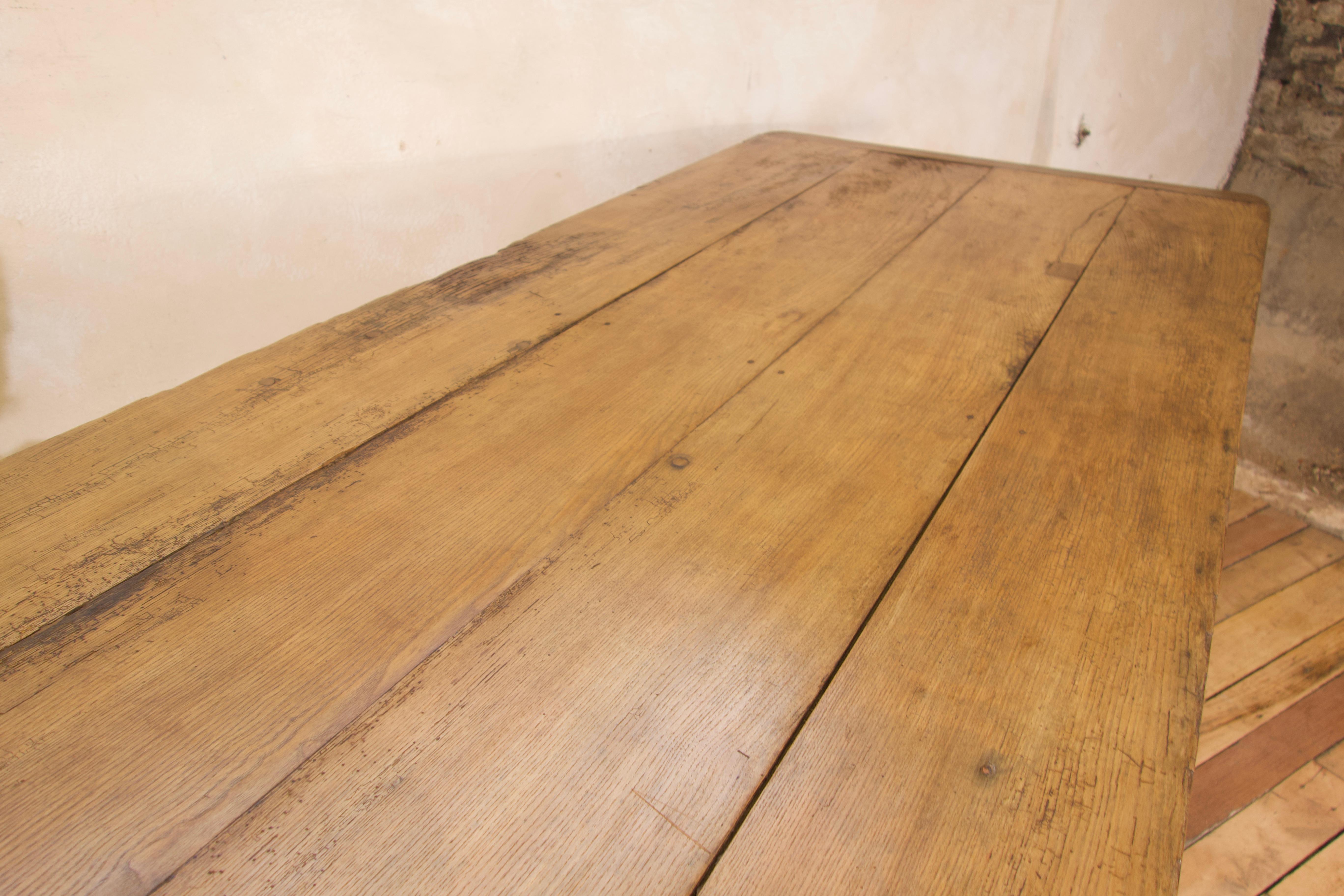 Exceptionally Large 18th Century Country Elm Farmhouse Dining Table 5