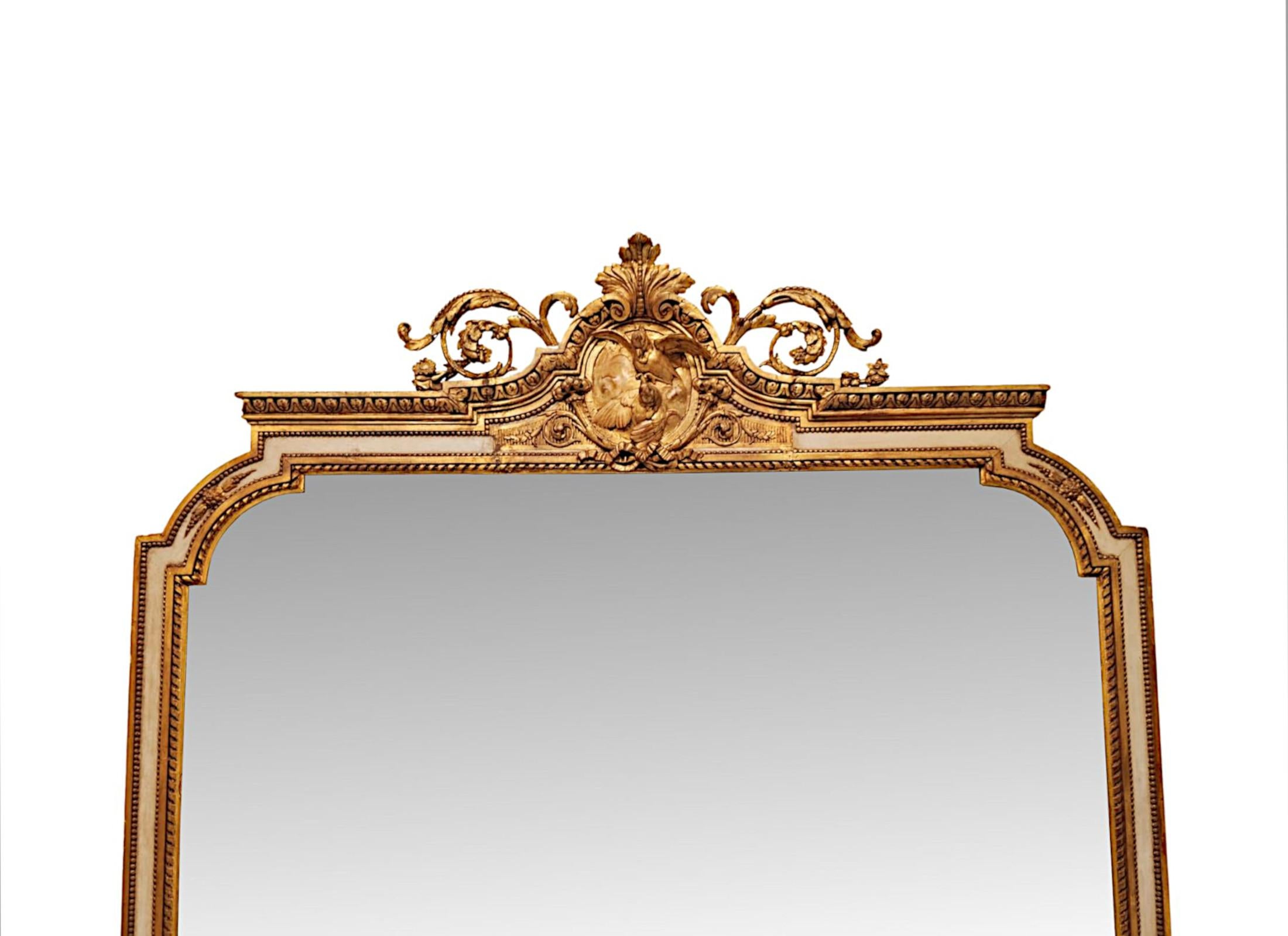 English An Exceptionally Rare 19th Century Giltwood Mirror by 'Lamb of Manchester' For Sale