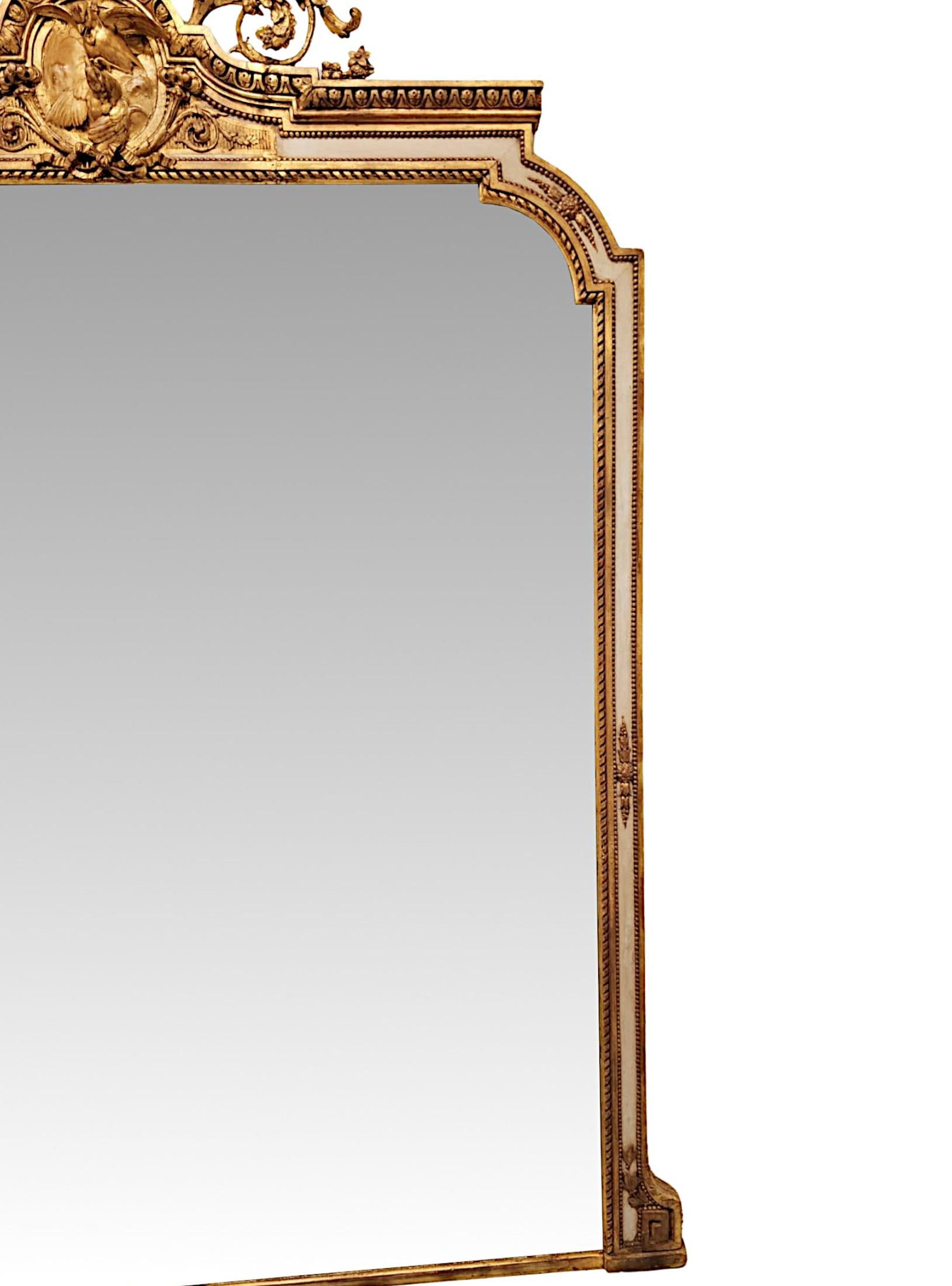 An Exceptionally Rare 19th Century Giltwood Mirror by 'Lamb of Manchester' In Good Condition For Sale In Dublin, IE