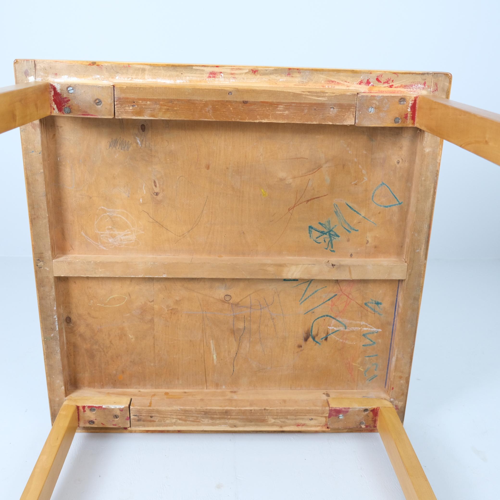 Ein außergewöhnlich seltener Alvar Aalto Couchtisch aus der Kriegszeit in Birke, Artek 1940er Jahre im Angebot 3