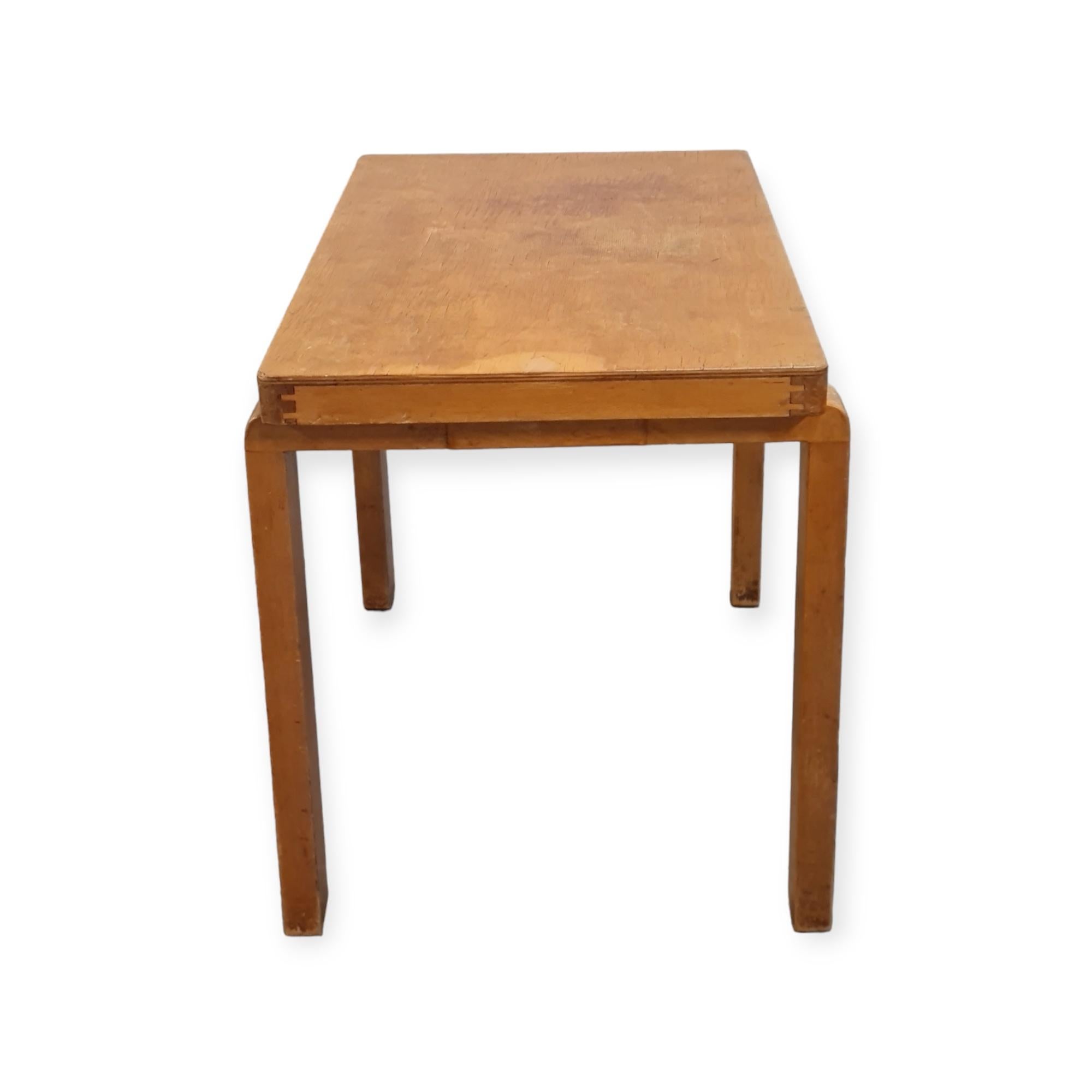 Finnish An Exceptionally Rare Alvar Aalto War-time Side table, 1940s For Sale