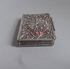 An exceptionally rare George III Filigree Needle Case, modelled as a Book.