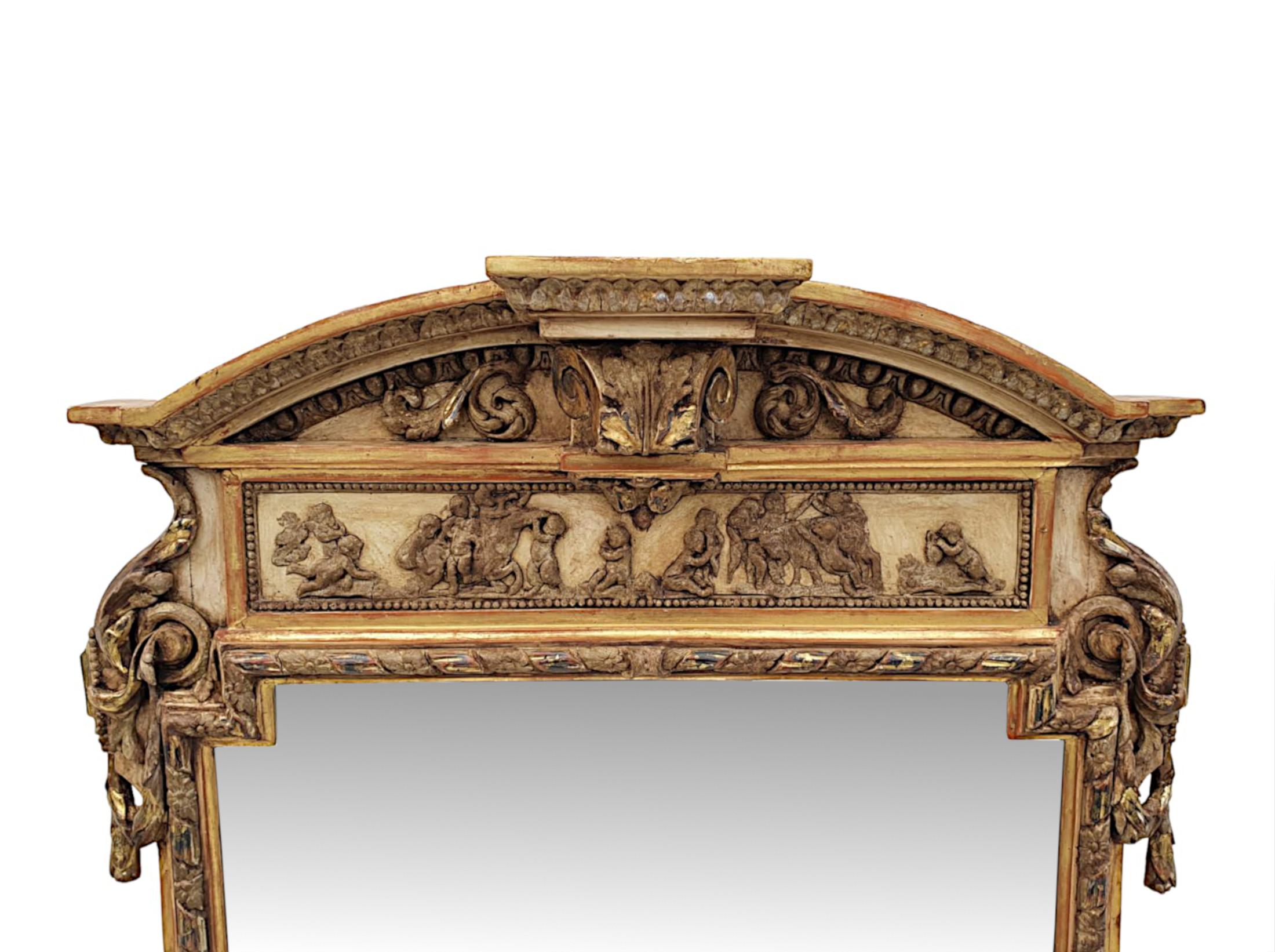 Außergewöhnlich seltenes Paar  Atemberaubende Giltwood-Spiegel aus dem 19. (Englisch) im Angebot