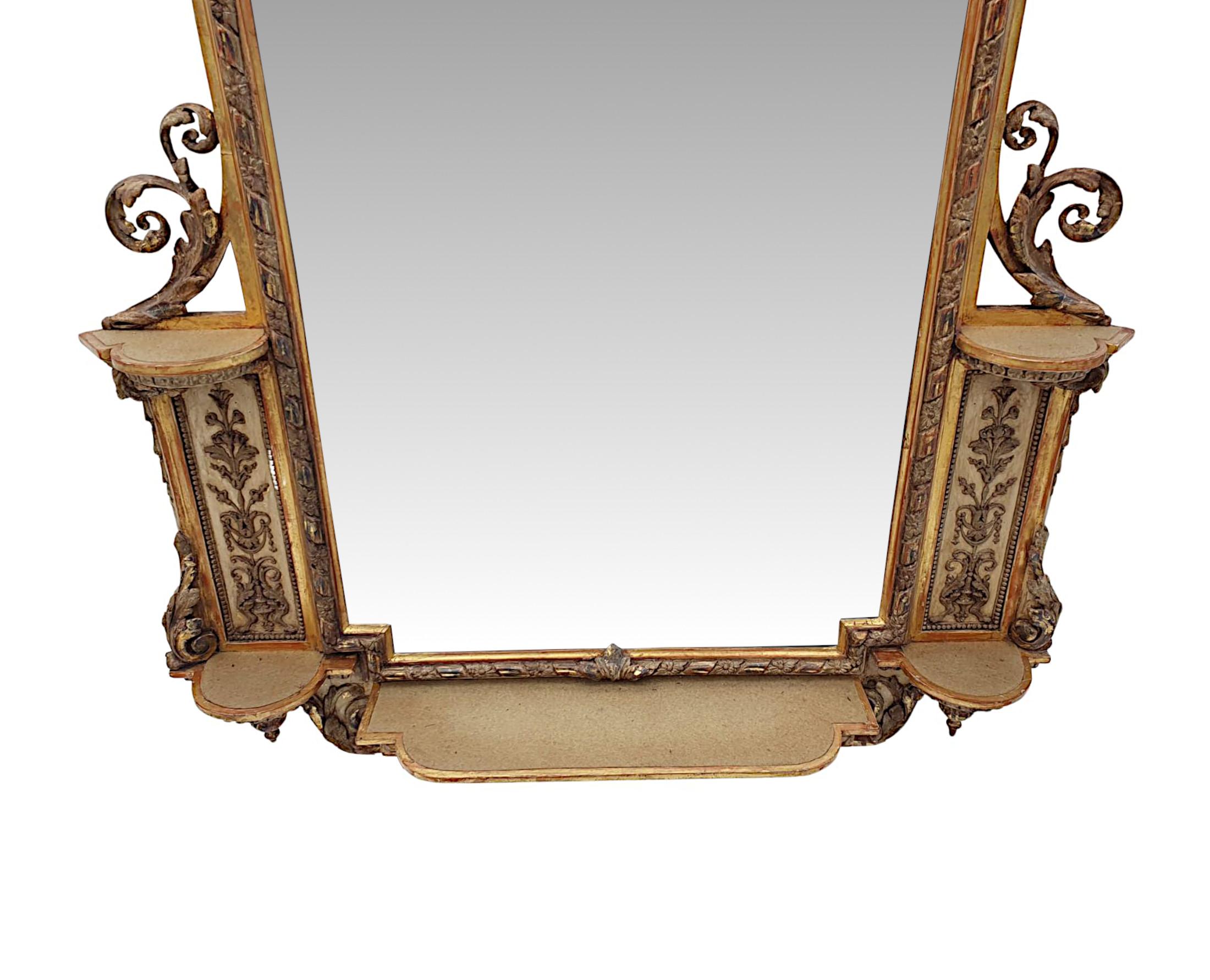 Außergewöhnlich seltenes Paar  Atemberaubende Giltwood-Spiegel aus dem 19. im Angebot 1