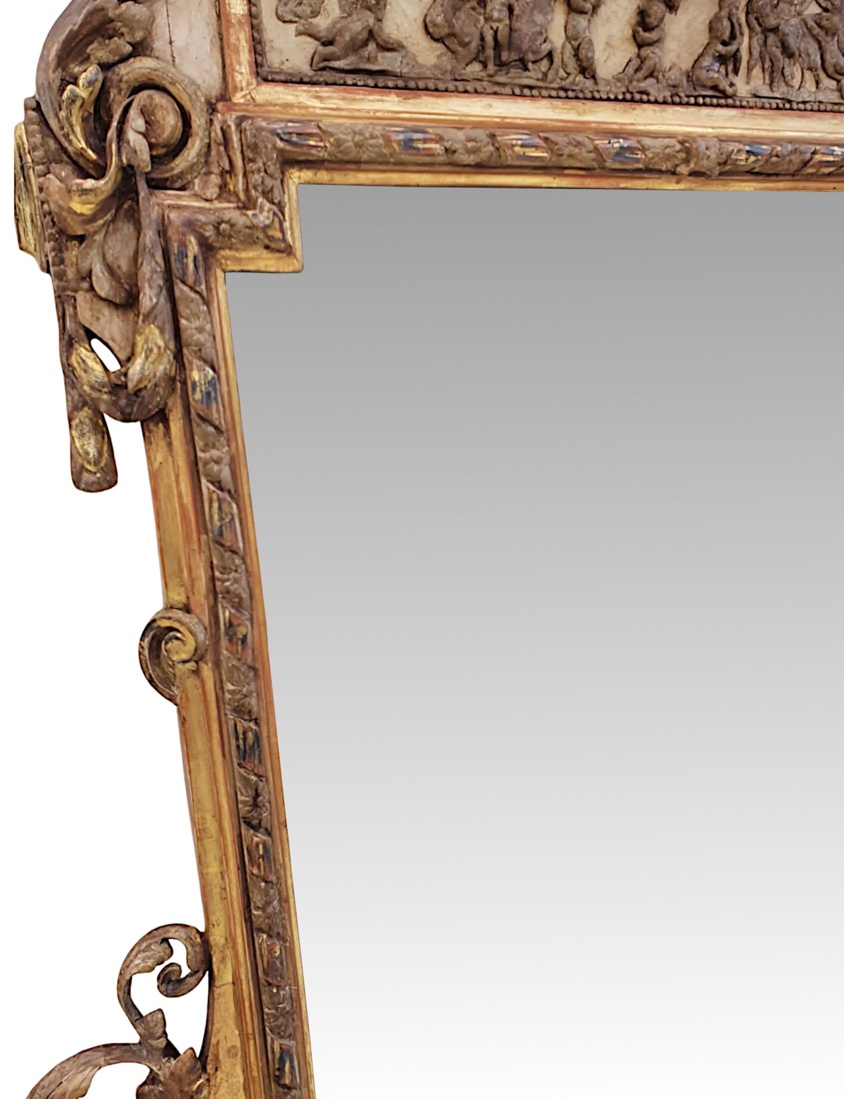 Außergewöhnlich seltenes Paar  Atemberaubende Giltwood-Spiegel aus dem 19. im Angebot 2