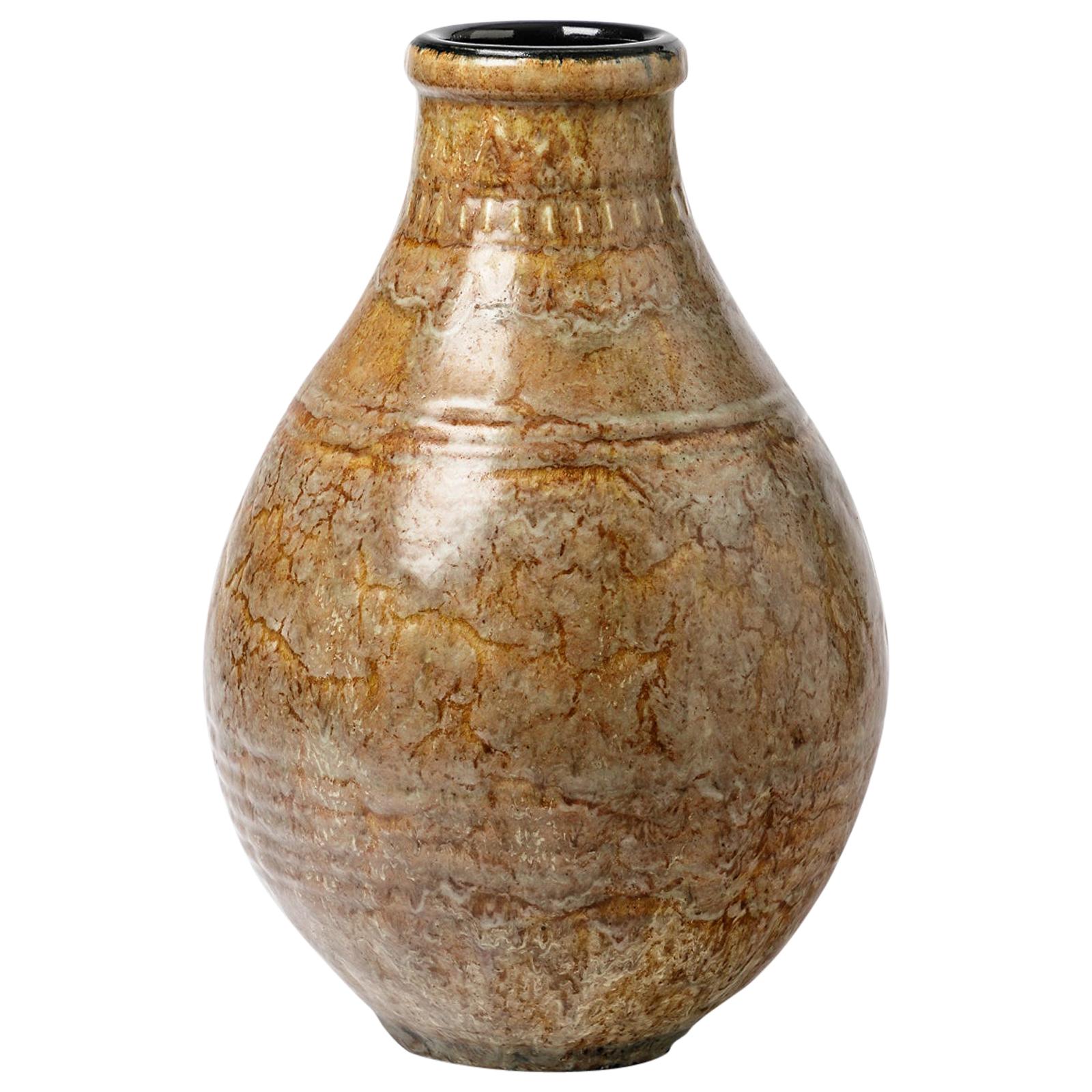 Außergewöhnliche Keramikvase von Émile Decoeur, um 1927 im Angebot