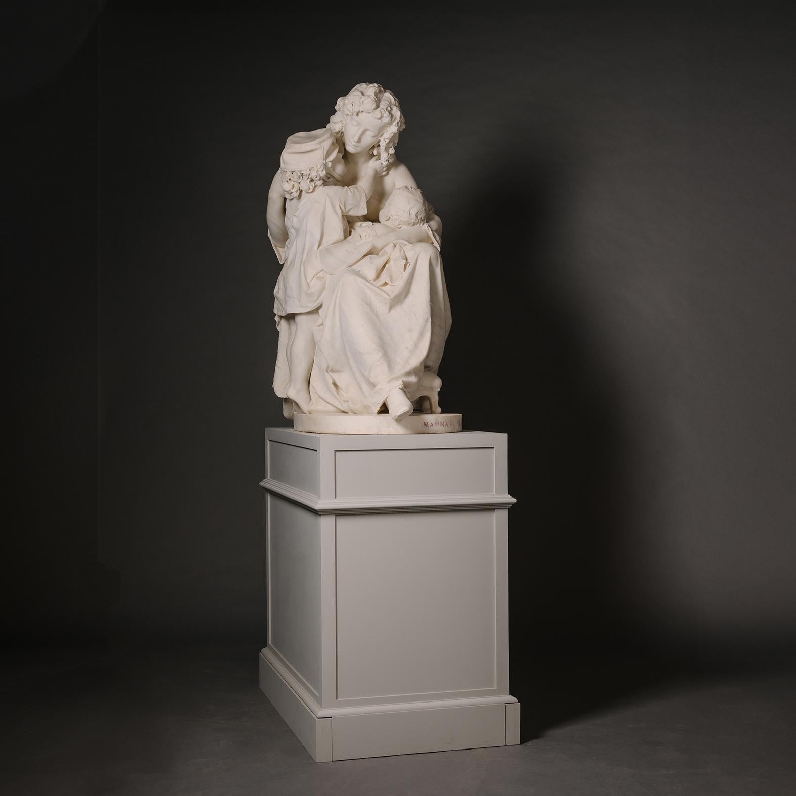 XIX secolo Una mostra di gruppi statuari in marmo a grandezza naturale in vendita