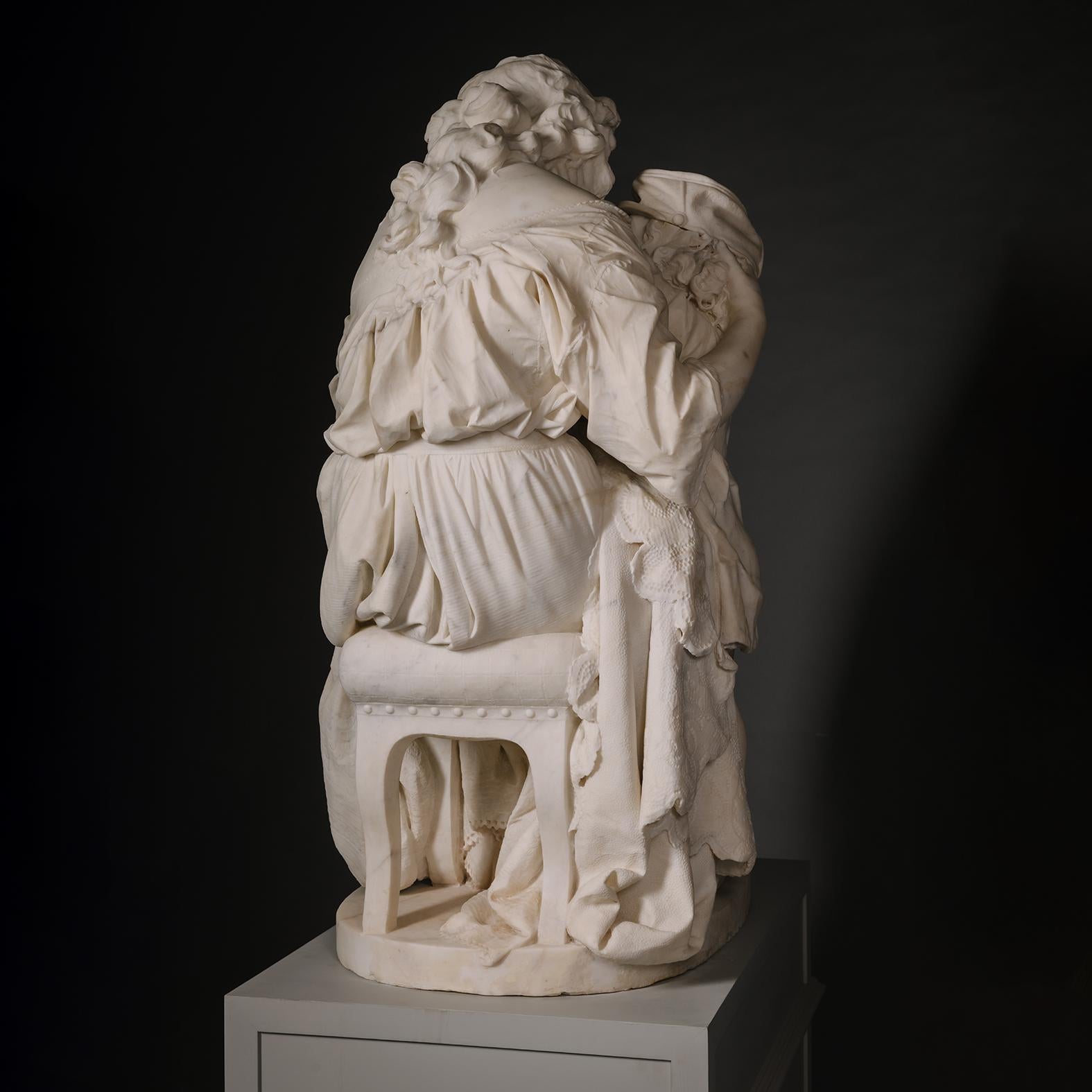 Una mostra di gruppi statuari in marmo a grandezza naturale in vendita 1