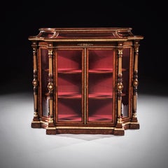 Exhibition Quality Mid-19th Century Burr Walnut Credenza / Display Cabinet, H