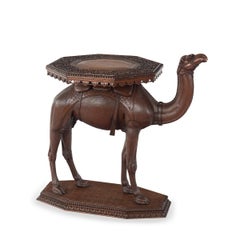 An Exotic Teak Antique Camel Table, Anglo Indian, Circa 1890