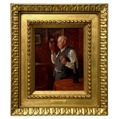 "An Experienced Eye" Oil Painting of a Distiller or Vintner by Adolph Reich